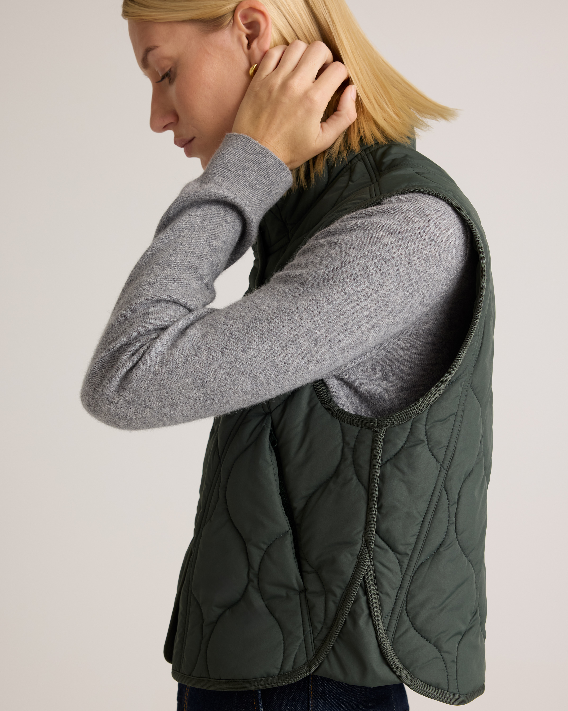 Featherless Quilted Puffer Vest — Image 10