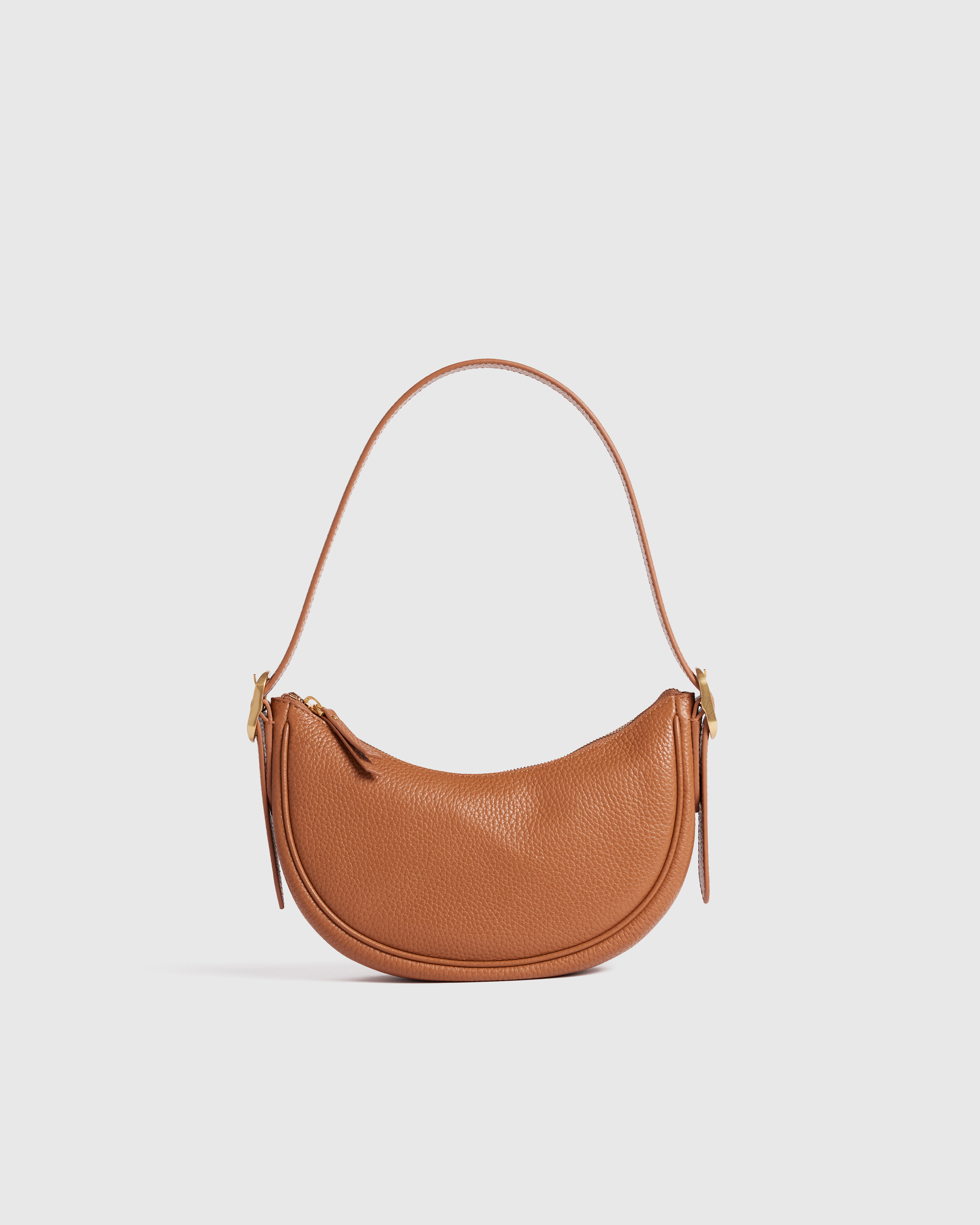Italian Leather Mini Crescent Shoulder Bag — Image 15