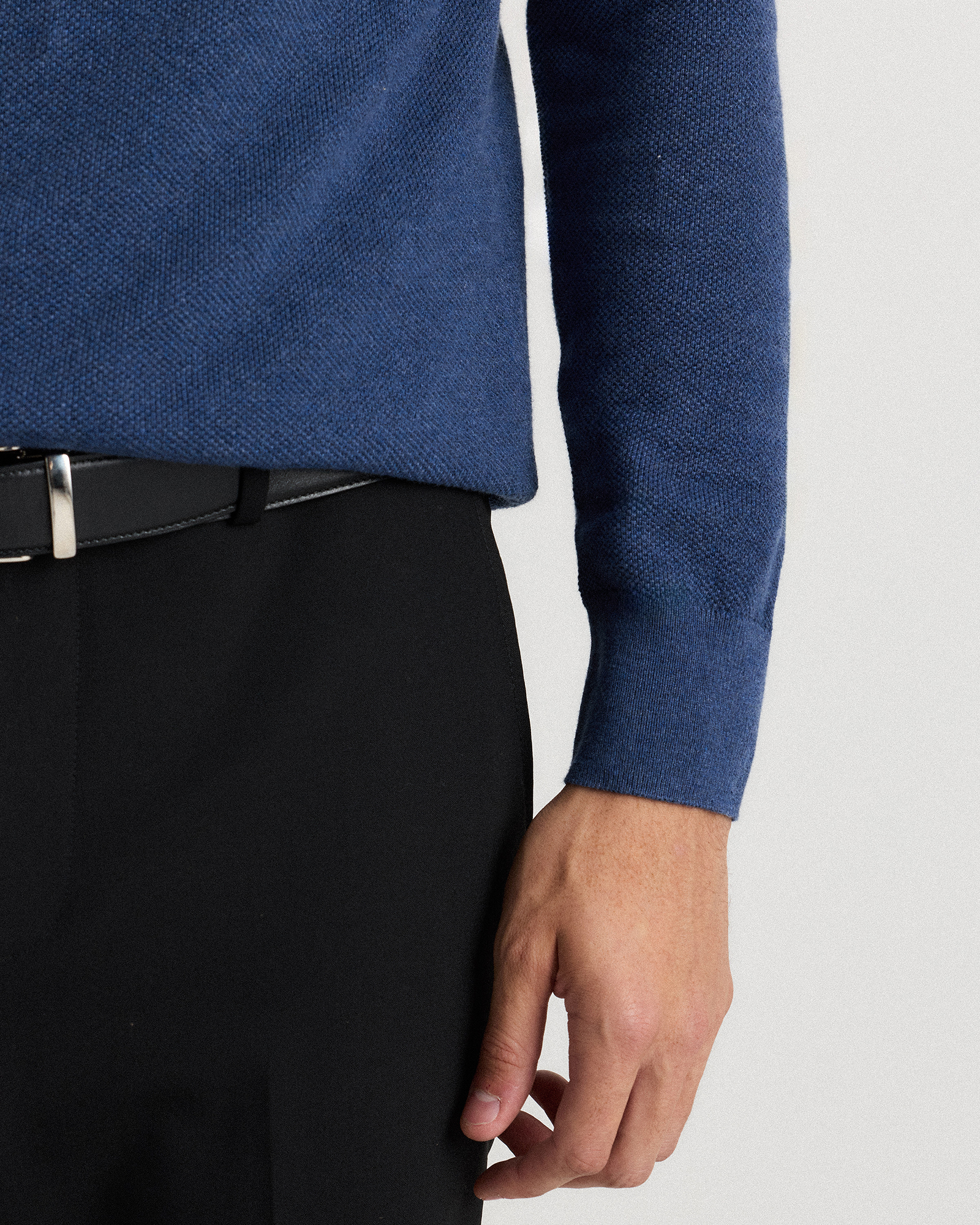 100% Organic Cotton Pique Crewneck Sweater — Image 9