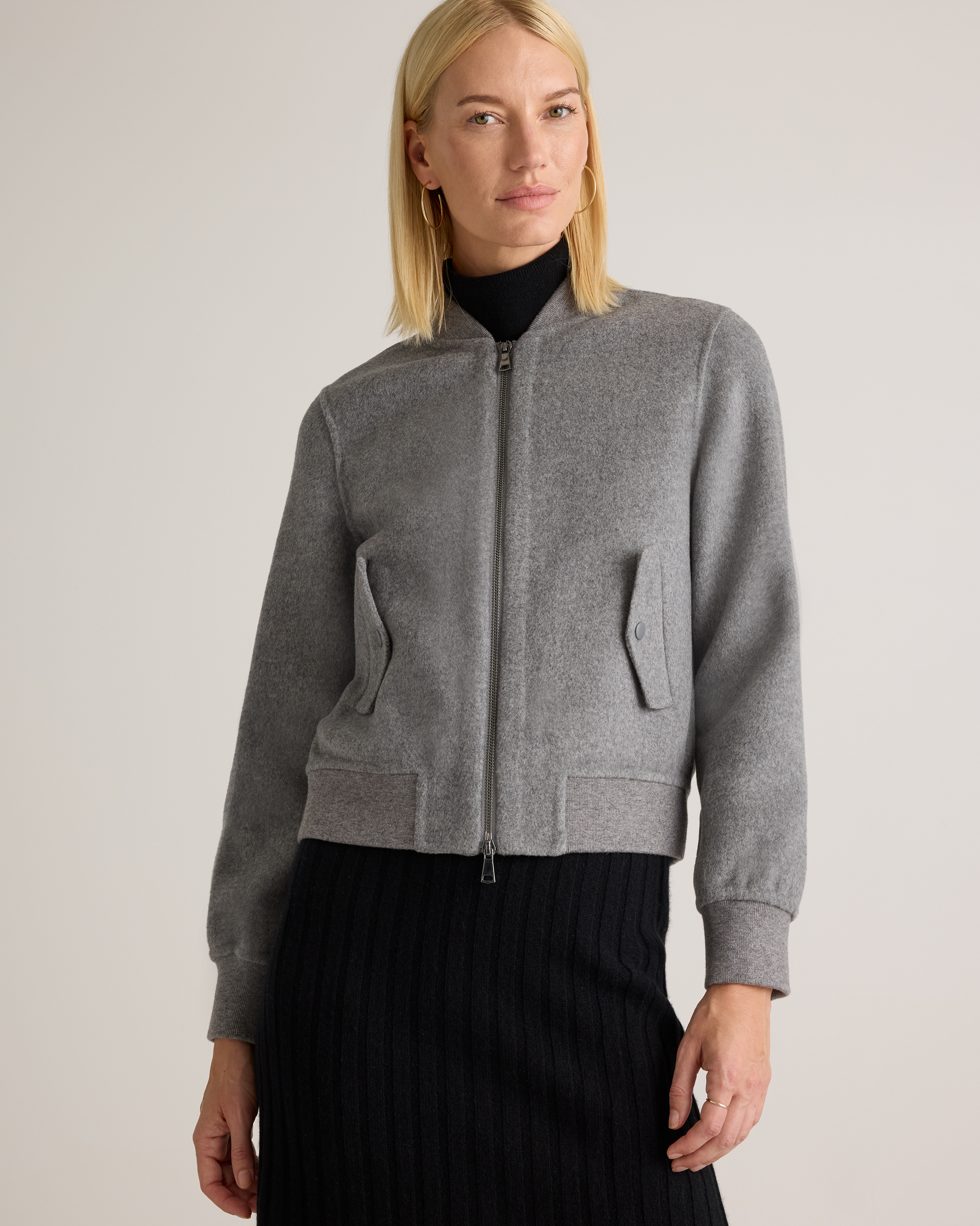 Double-Faced Merino Wool Bomber Jacket — Image 8