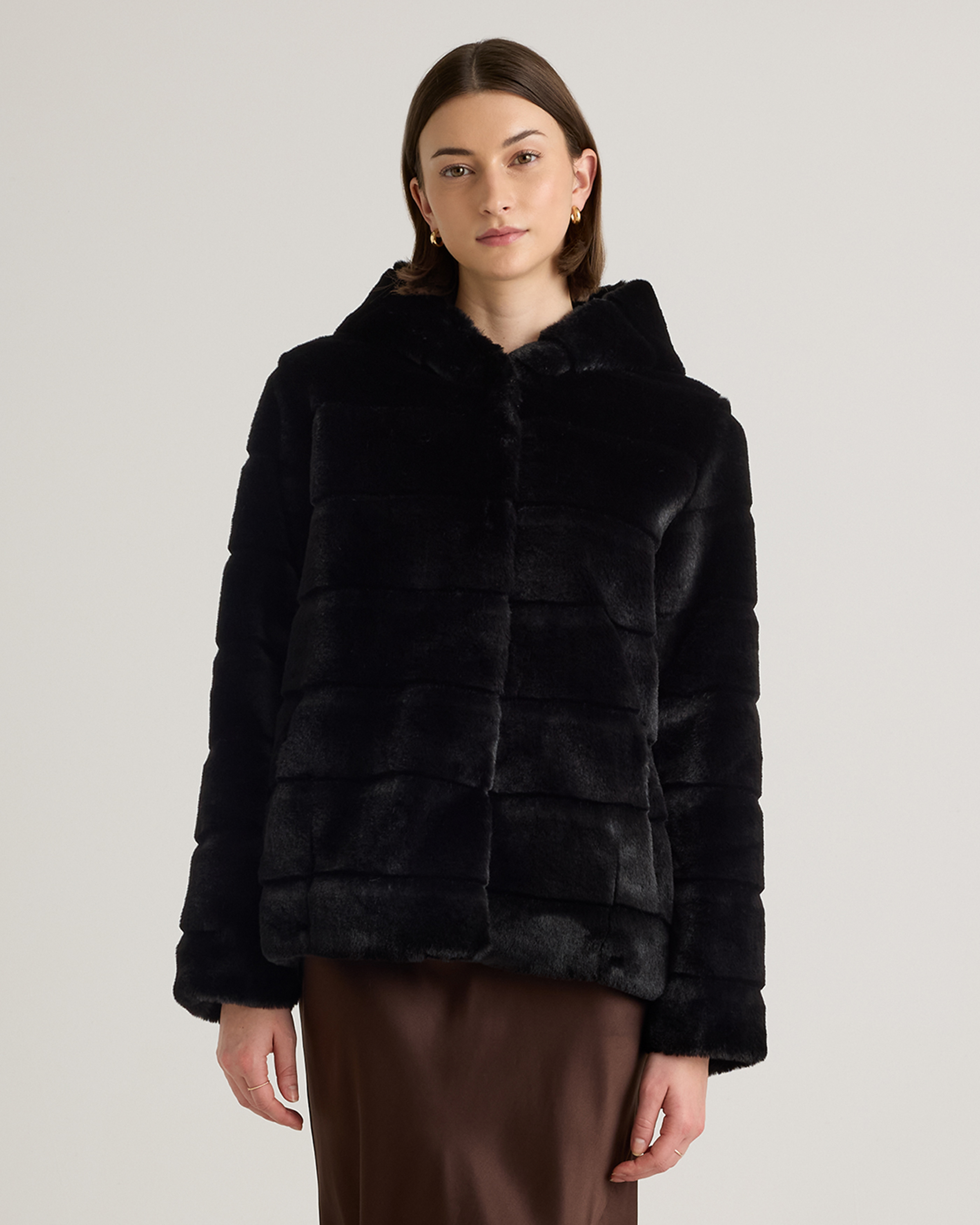 Hooded Faux Fur Jacket — Image 16