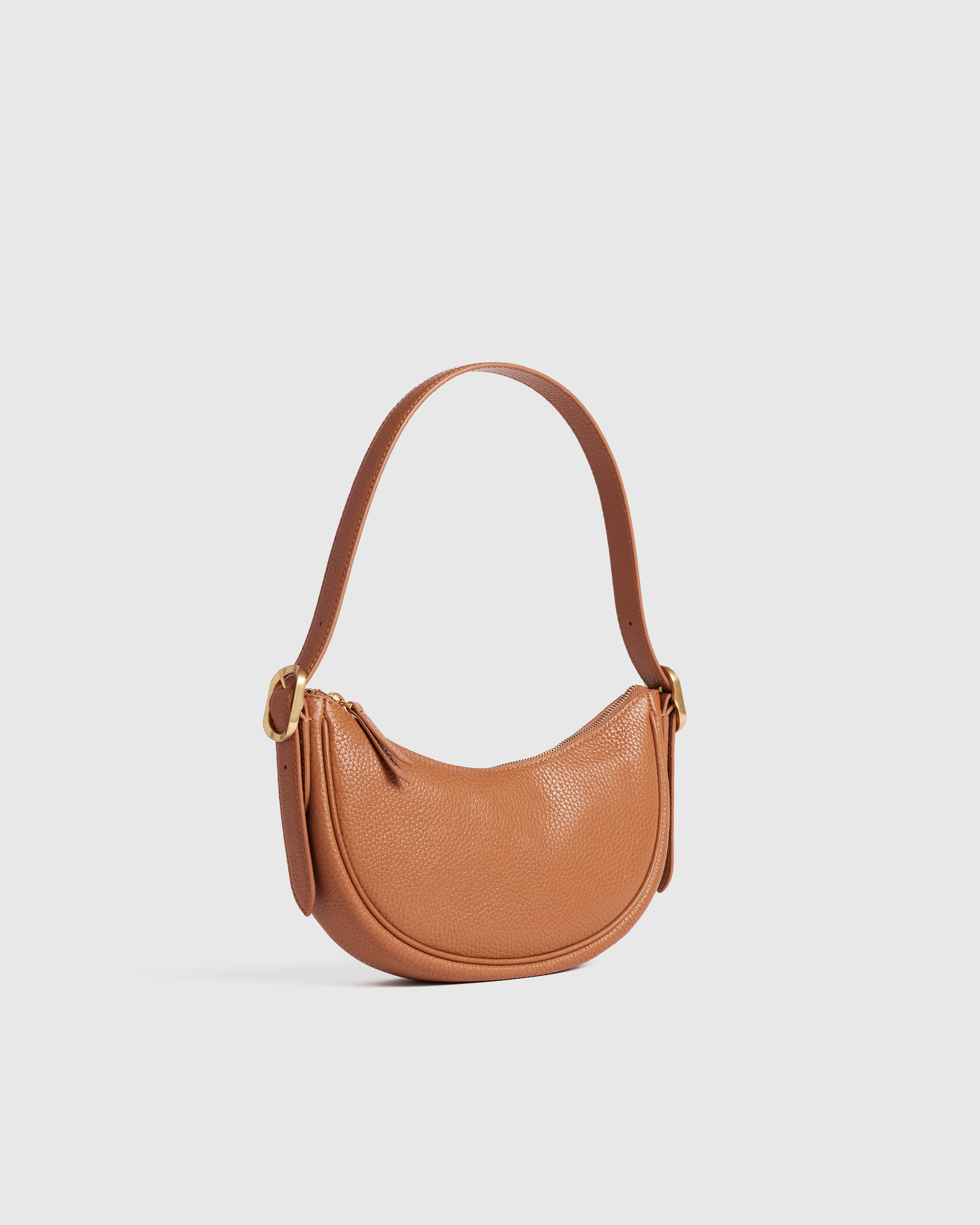 Italian Leather Mini Crescent Shoulder Bag — Image 14