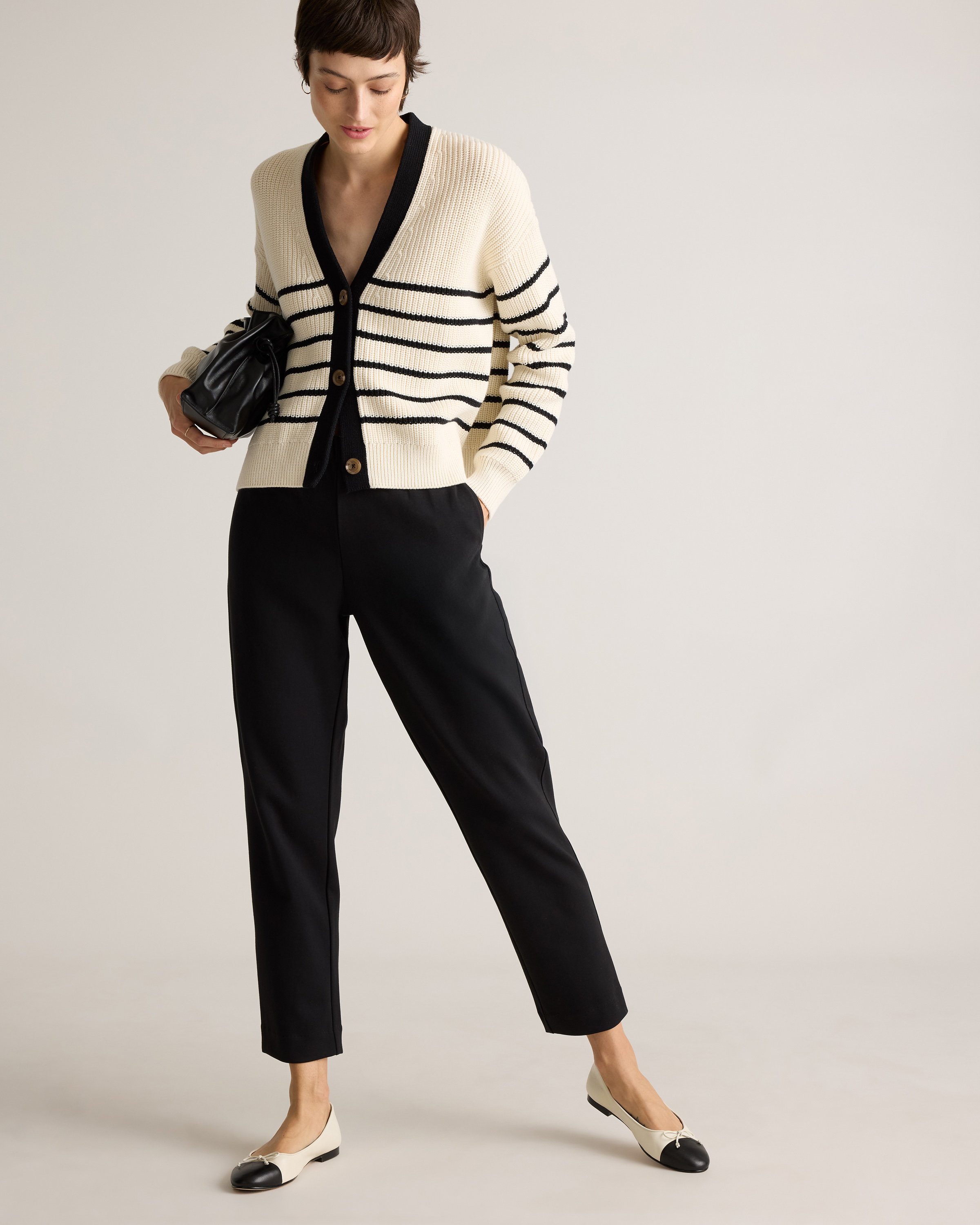 Organic Cotton Double Knit Straight Pants — Image 7