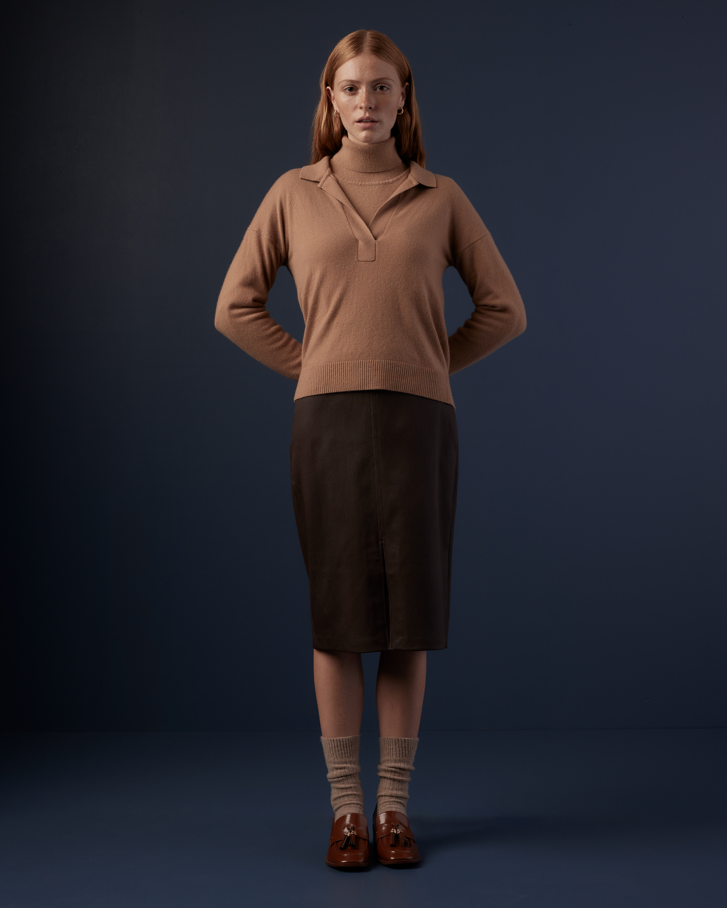 Mongolian Spring Cashmere Polo Sweater — Image 12
