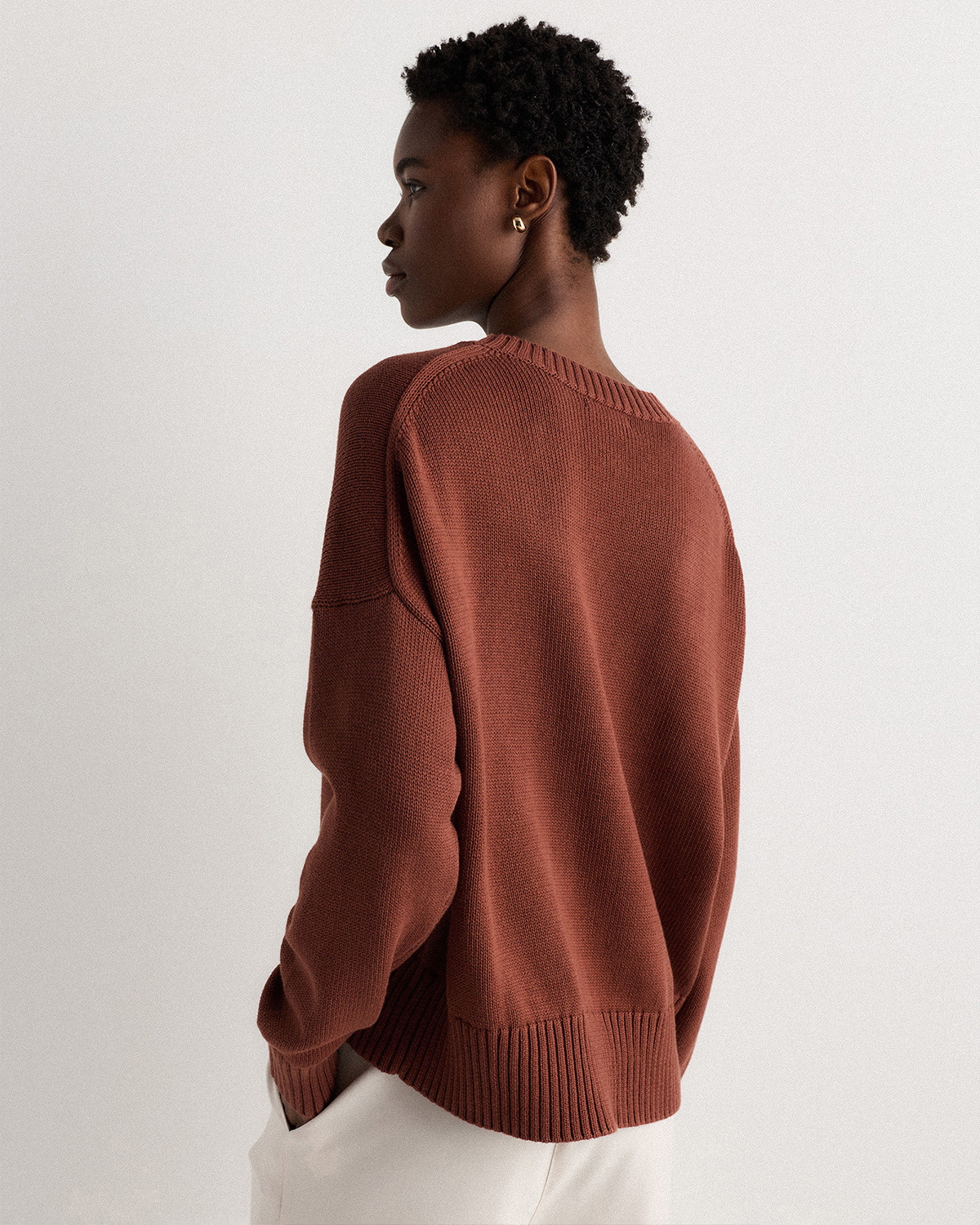 100% Organic Cotton Boyfriend Crew Sweater — Image 51