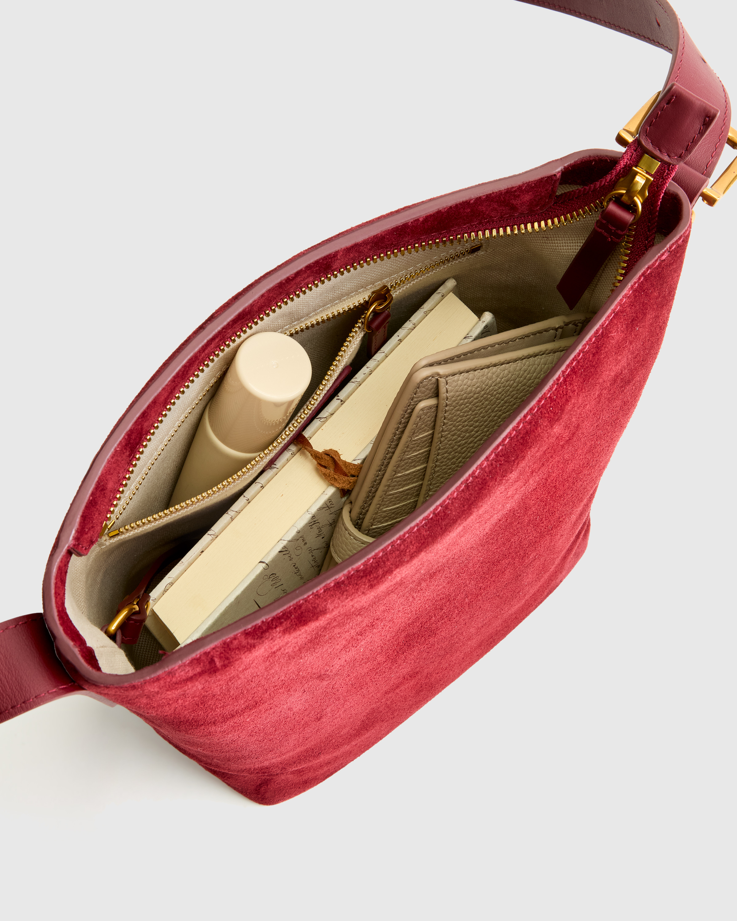Italian Suede Bucket Crossbody — Image 21