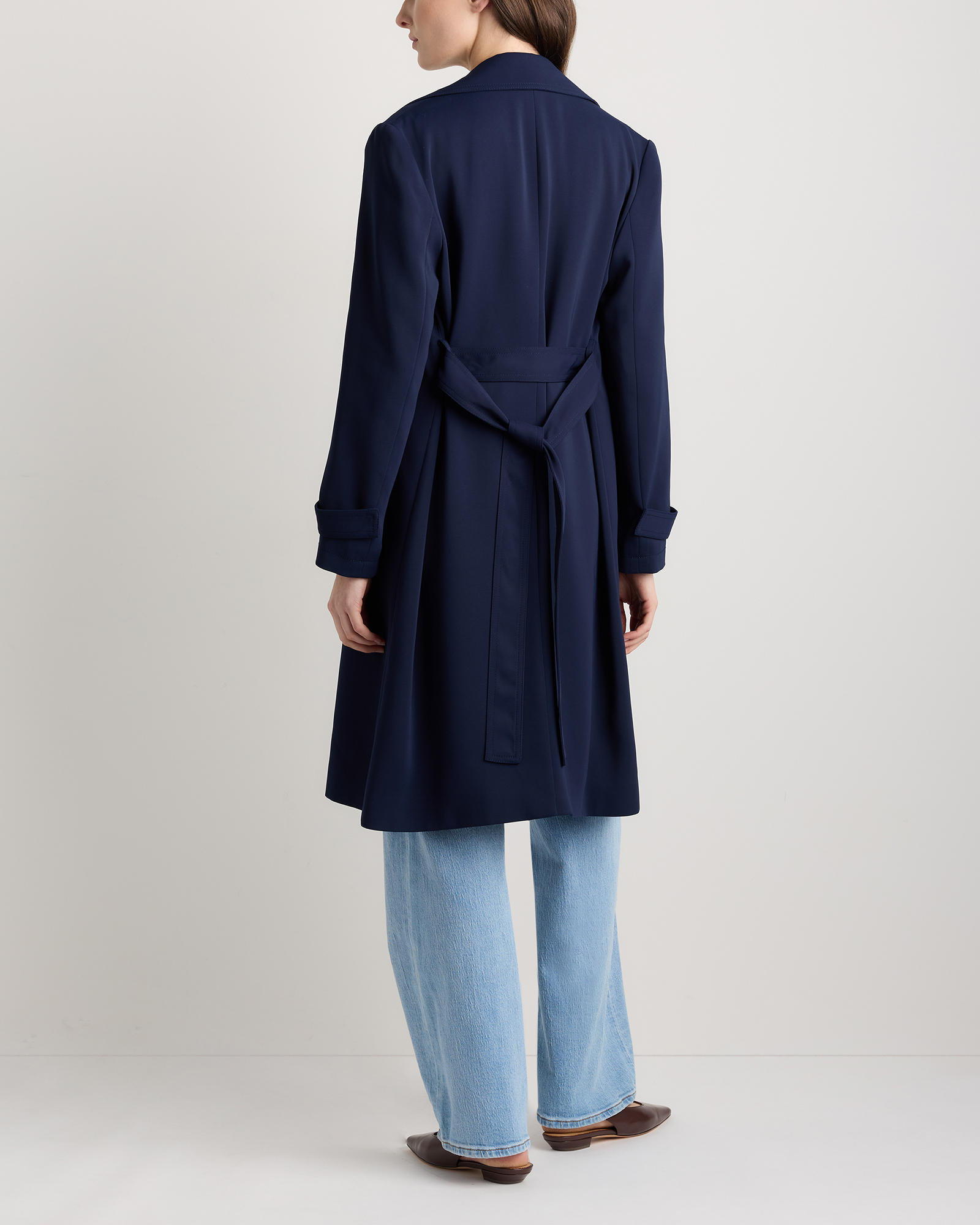 Stretch Crepe Trench Coat — Image 35