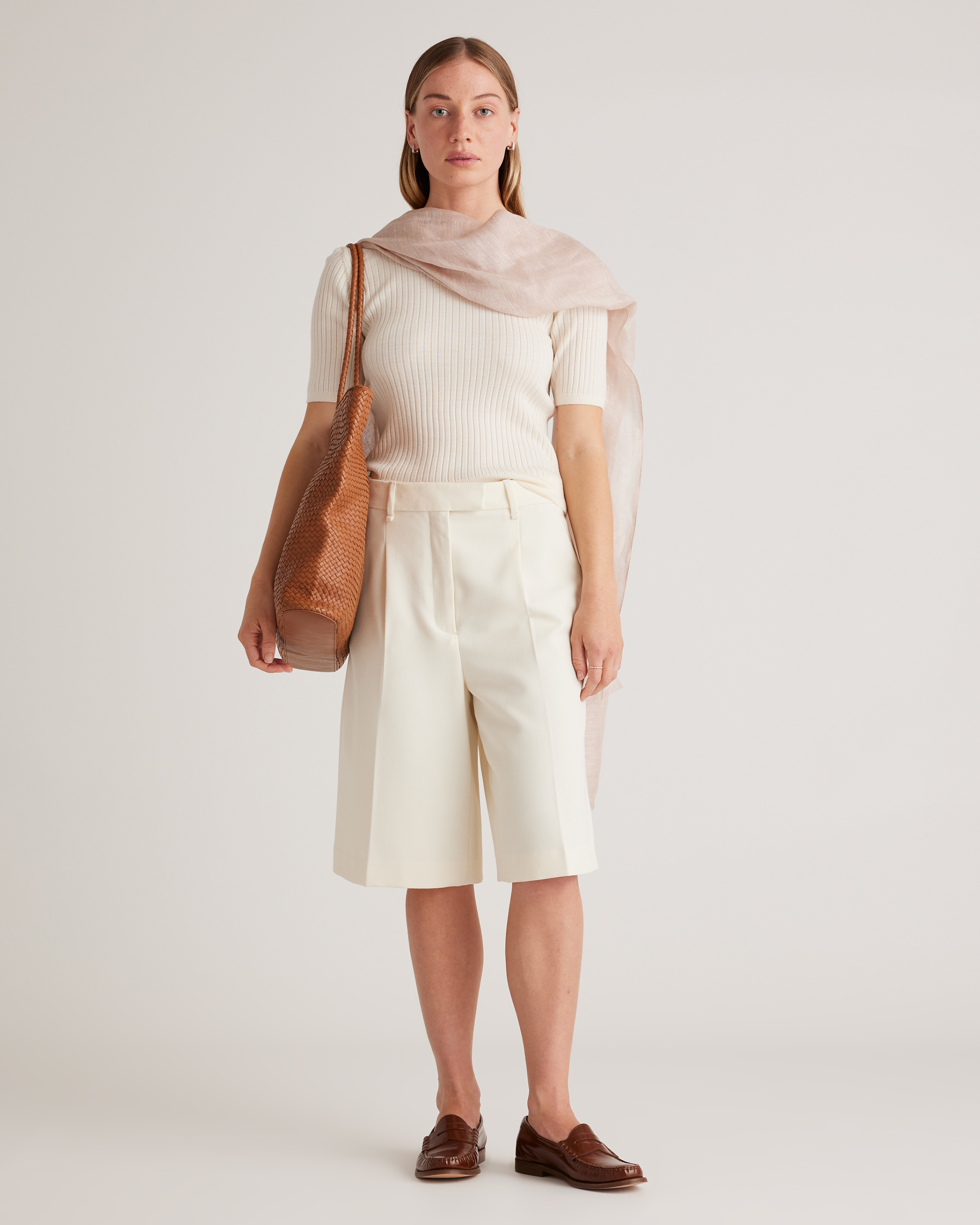 Lightweight Linen Silk Cashmere Scarf — Image 11