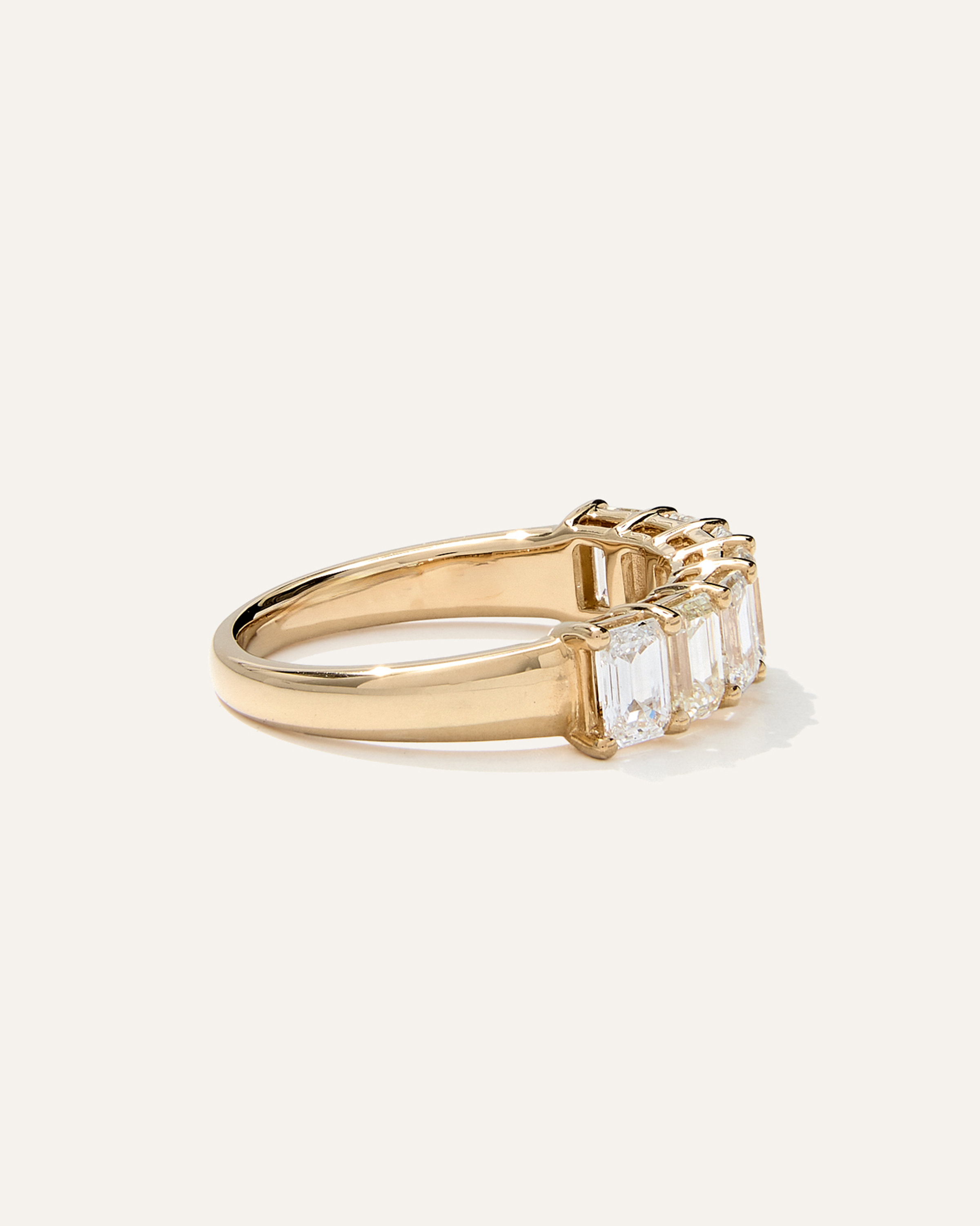 Lab Grown Diamond Emerald Seven Stone Band — Image 8