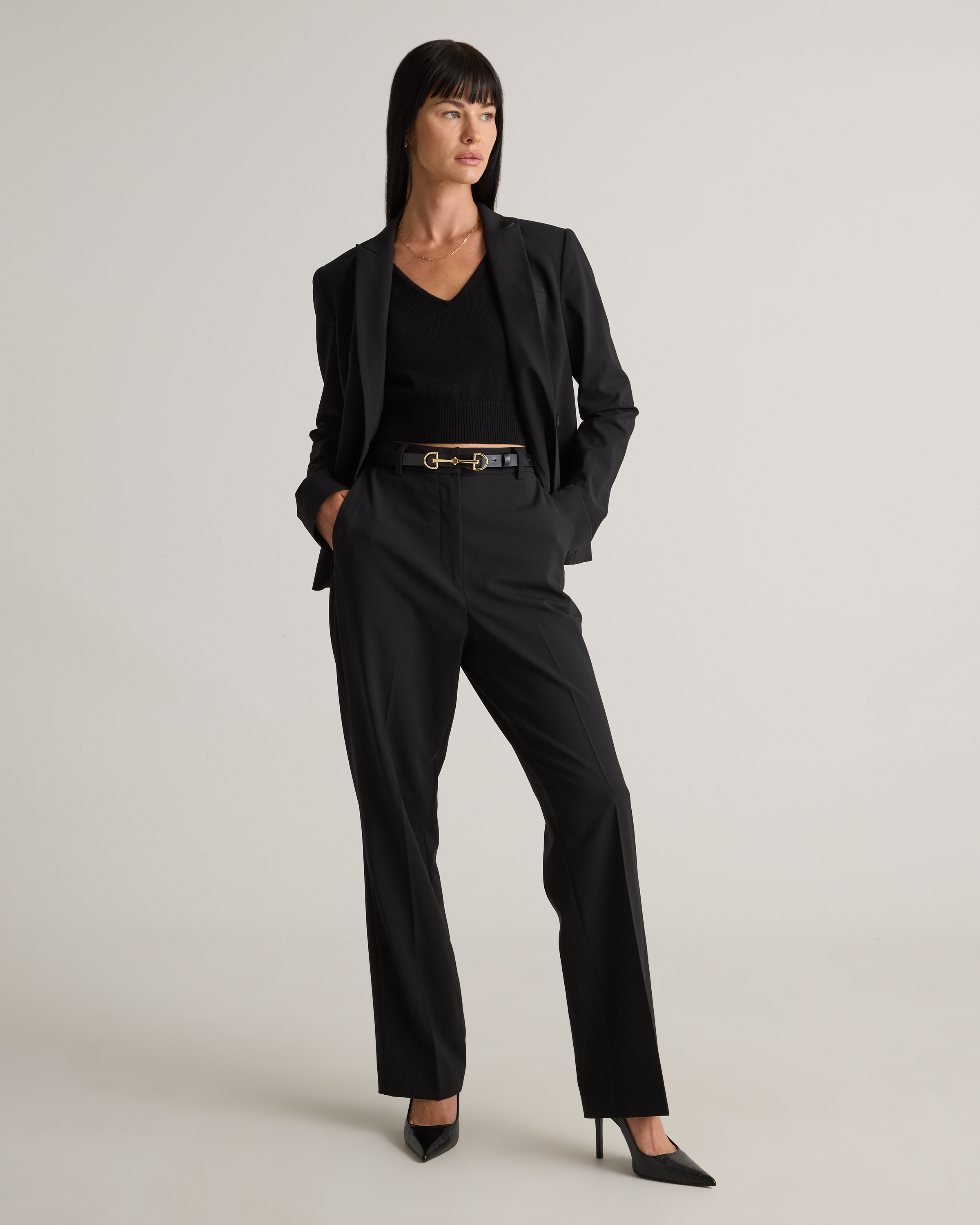 Italian Wool Straight Leg Pants — Image 14