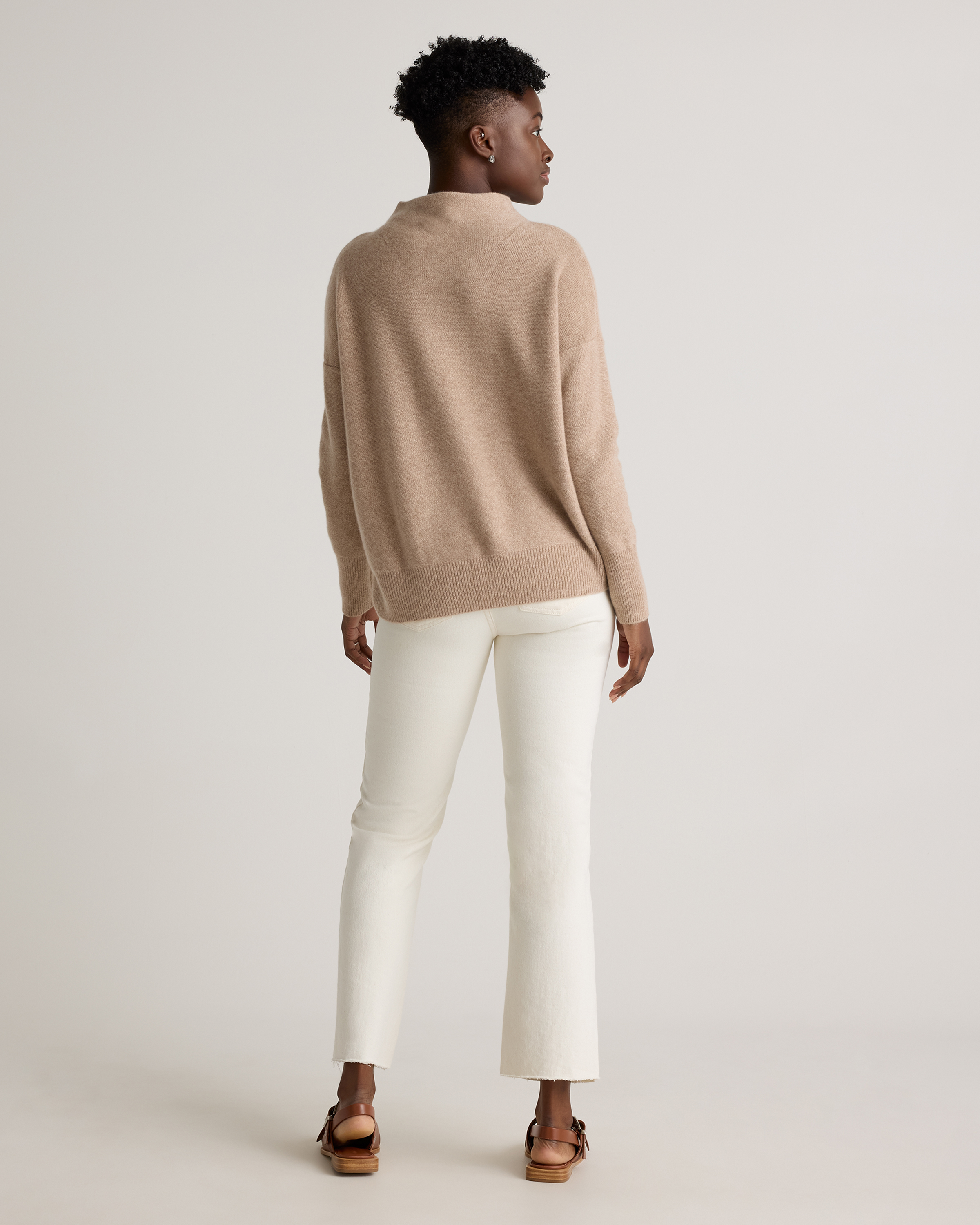 Mongolian Cashmere Funnel Neck Sweater — Image 9