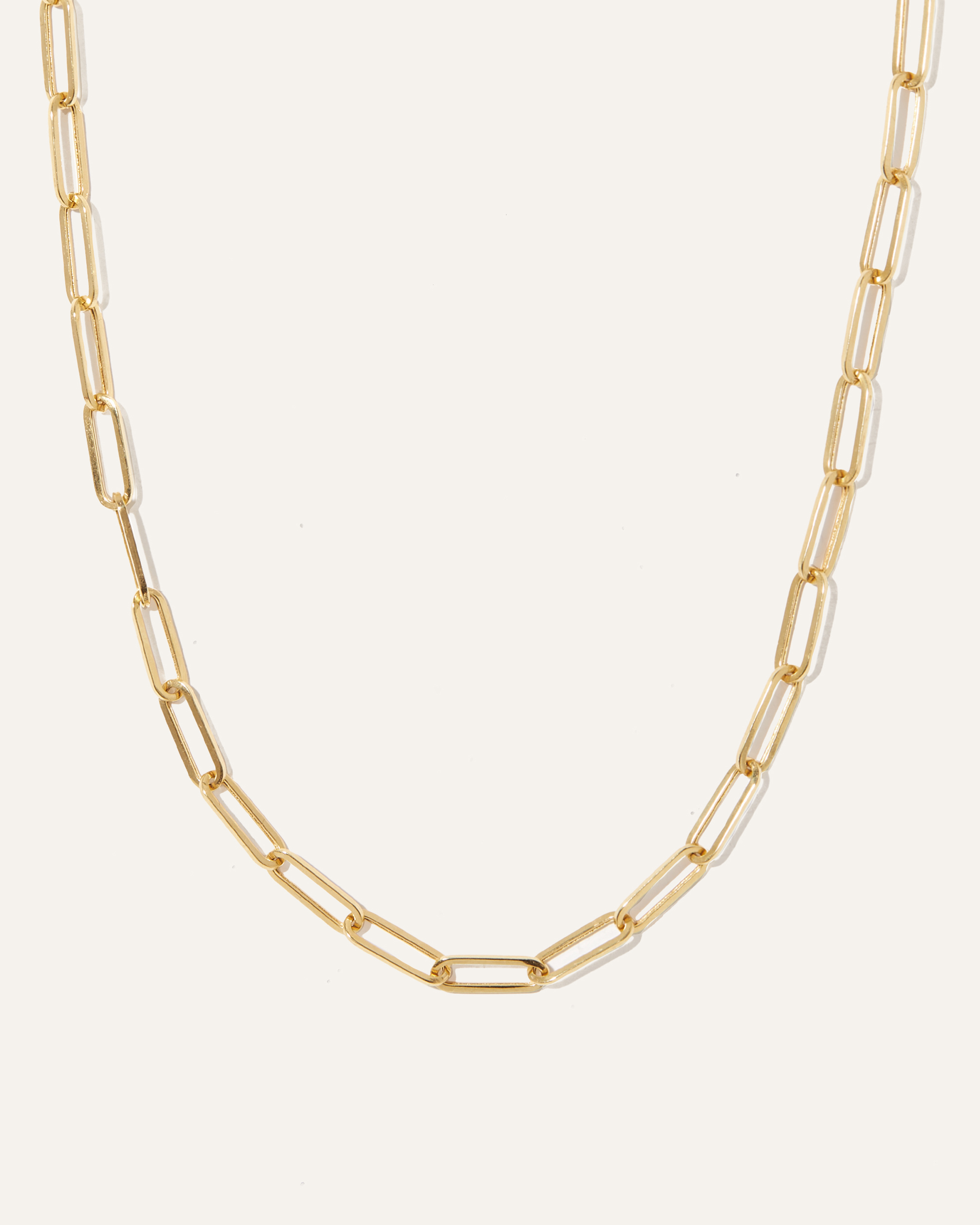 14K Gold Paperclip Chain Necklace — Image 5
