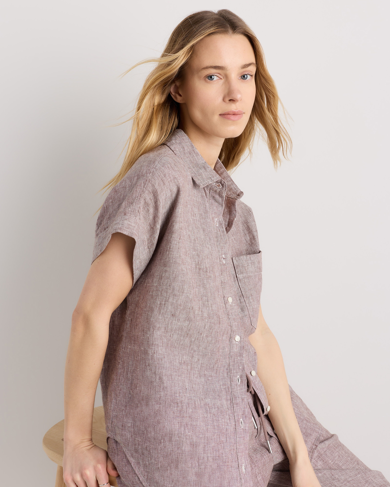100% European Linen Camp Shirt — Image 28