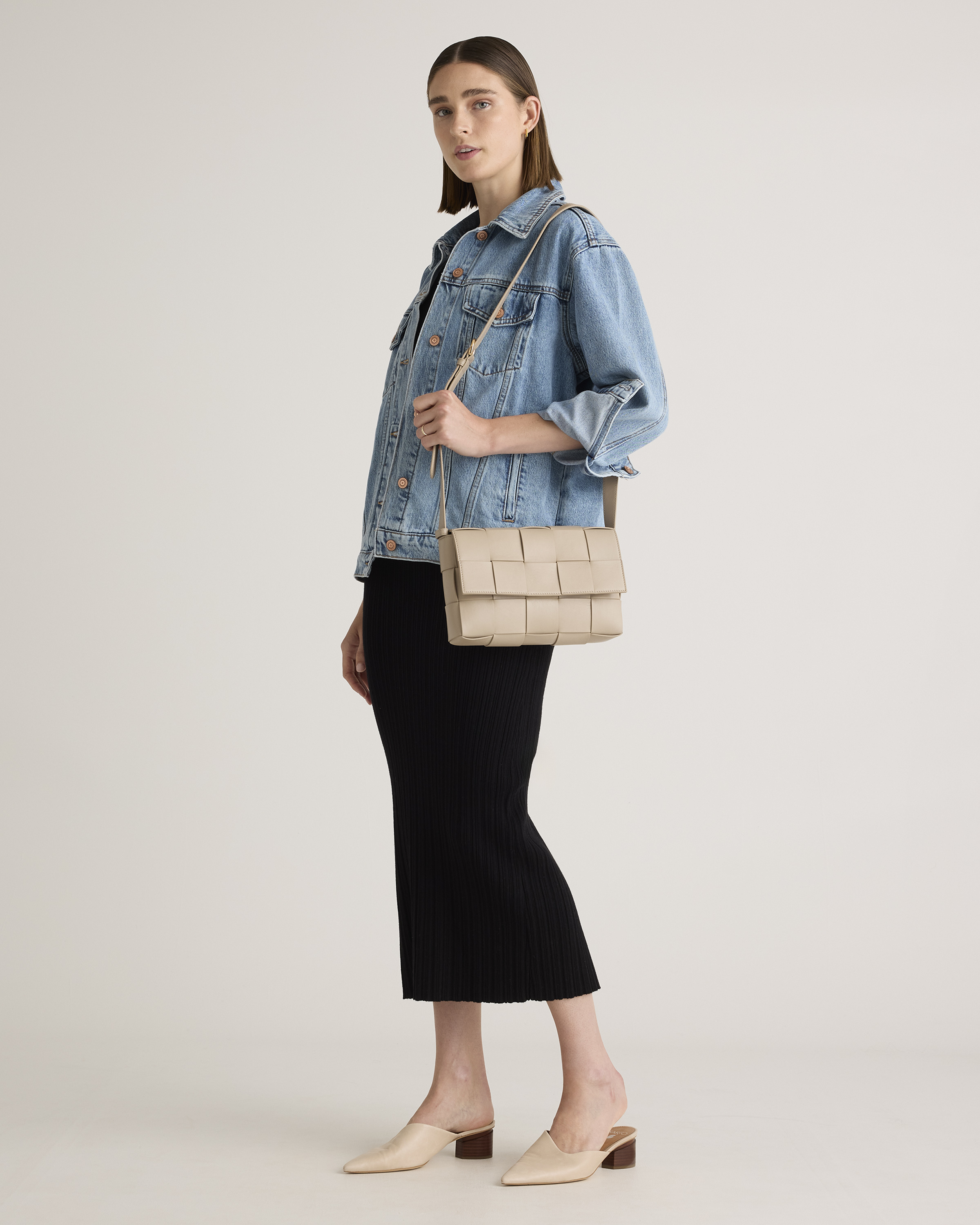 Italian Leather Handwoven Flap Crossbody — Image 15