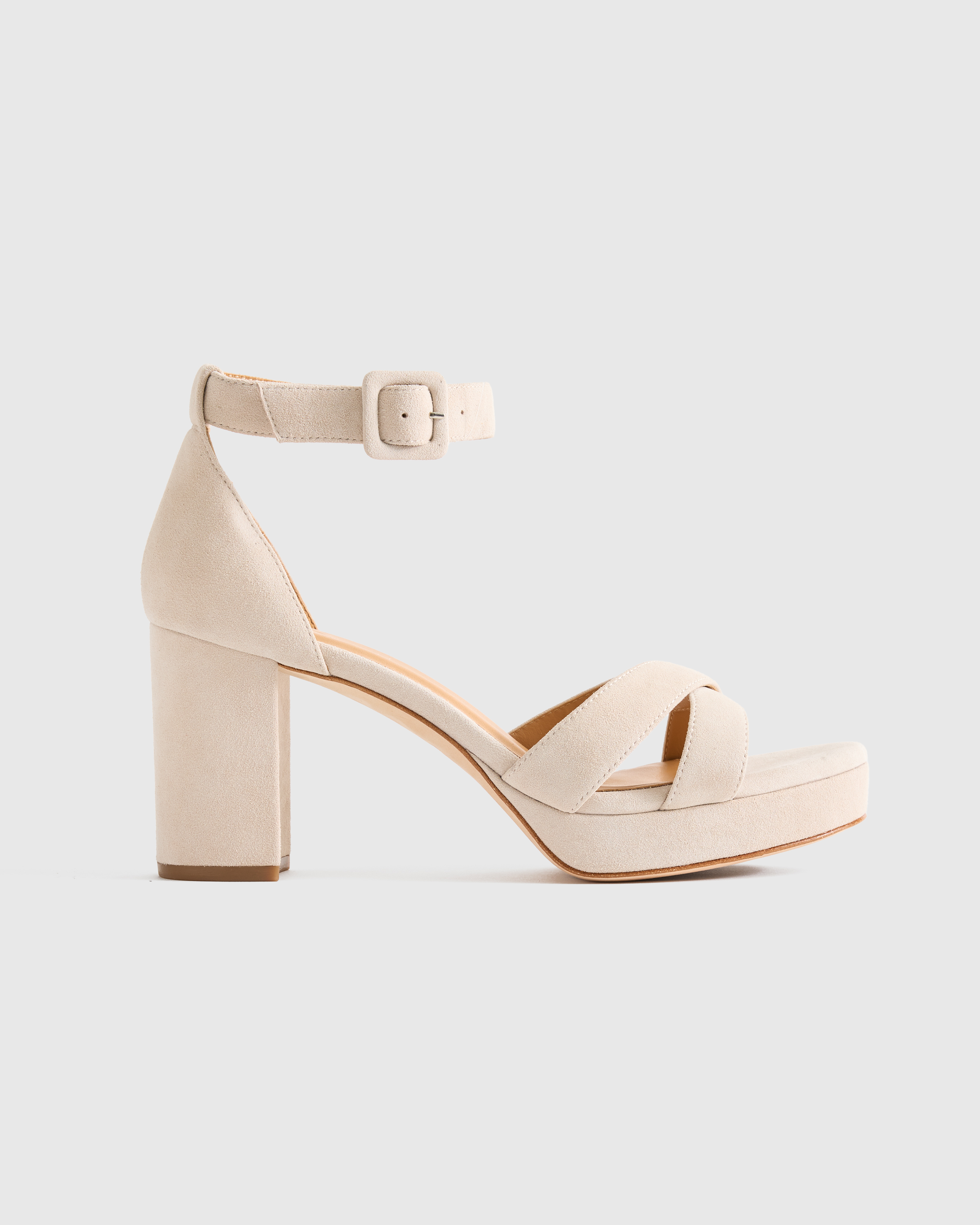 Italian Leather Crisscross Platform Sandal — Image 7