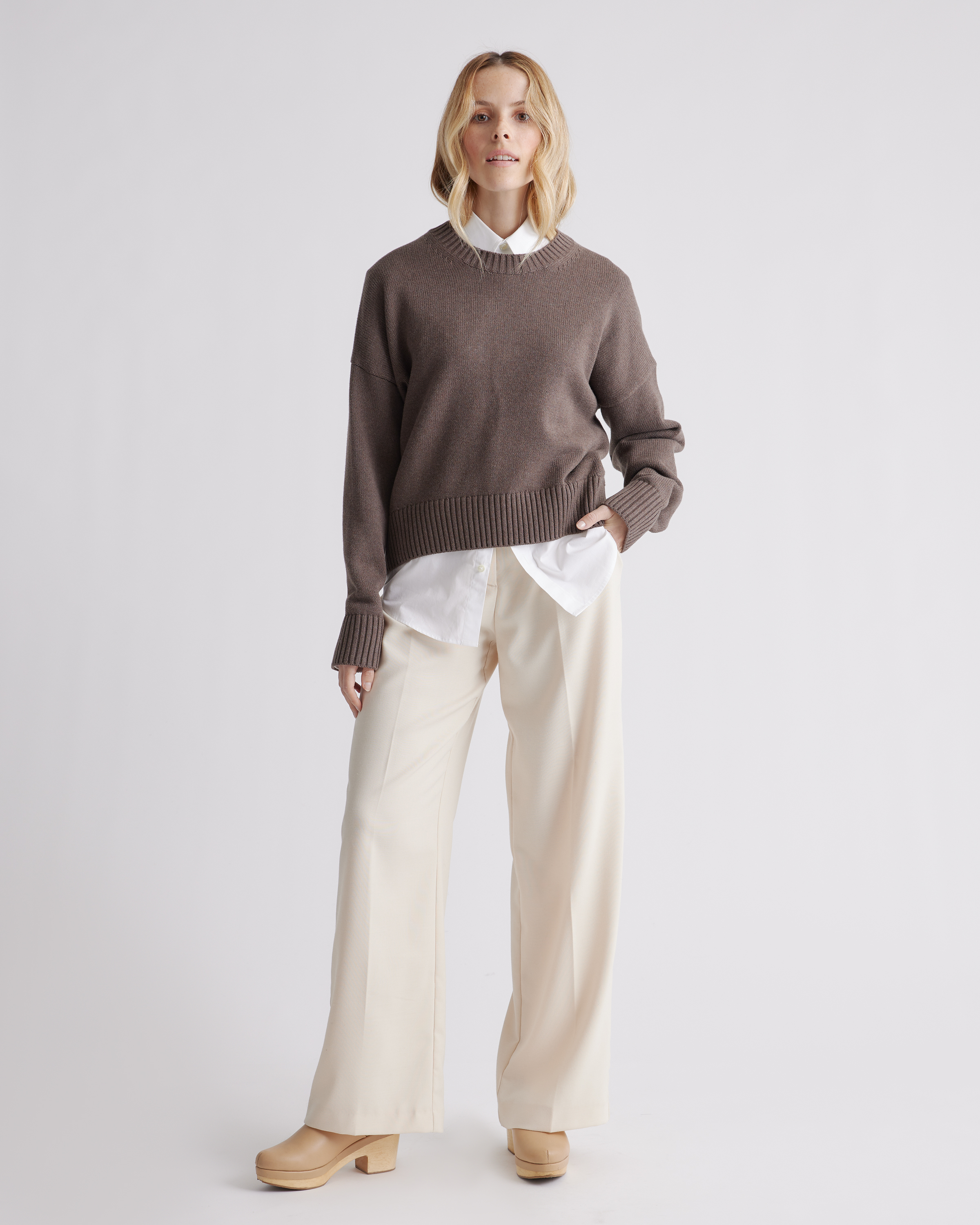 100% Organic Cotton Boyfriend Crew Sweater — Image 31