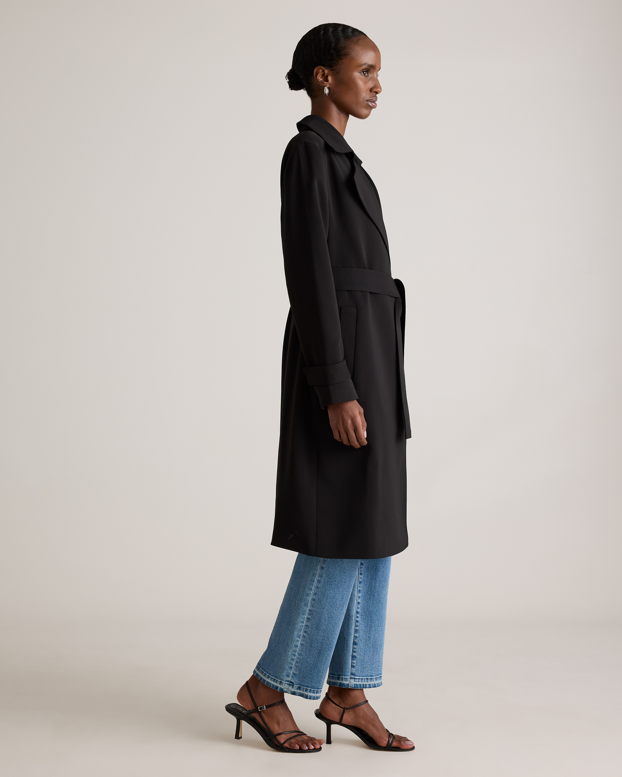 Stretch Crepe Trench Coat — Image 23