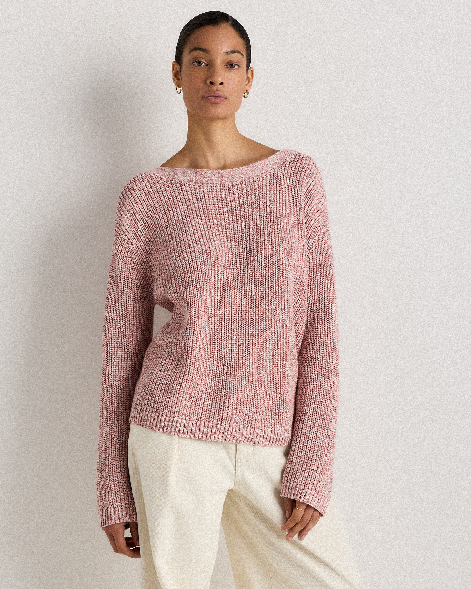 100% Organic Cotton Fisherman Boatneck Sweater — Image 21