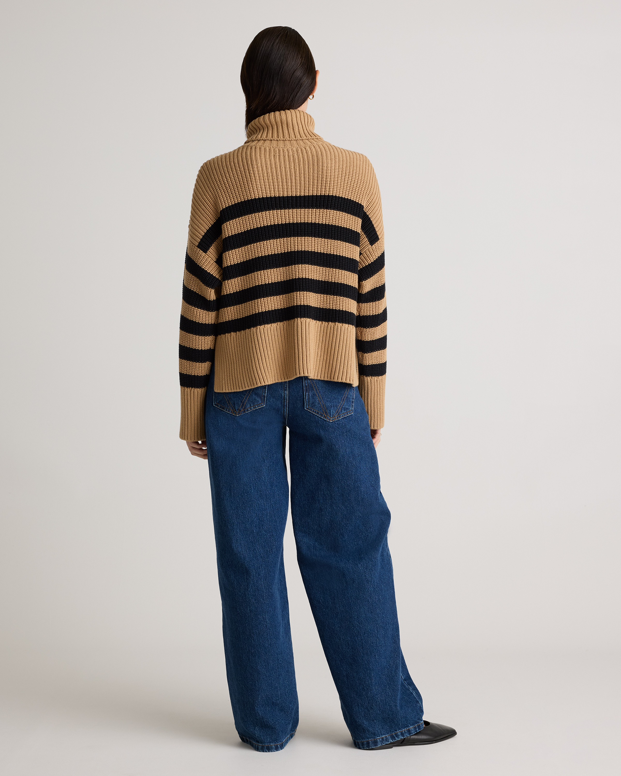100% Organic Cotton Split Hem Turtleneck Sweater — Image 10