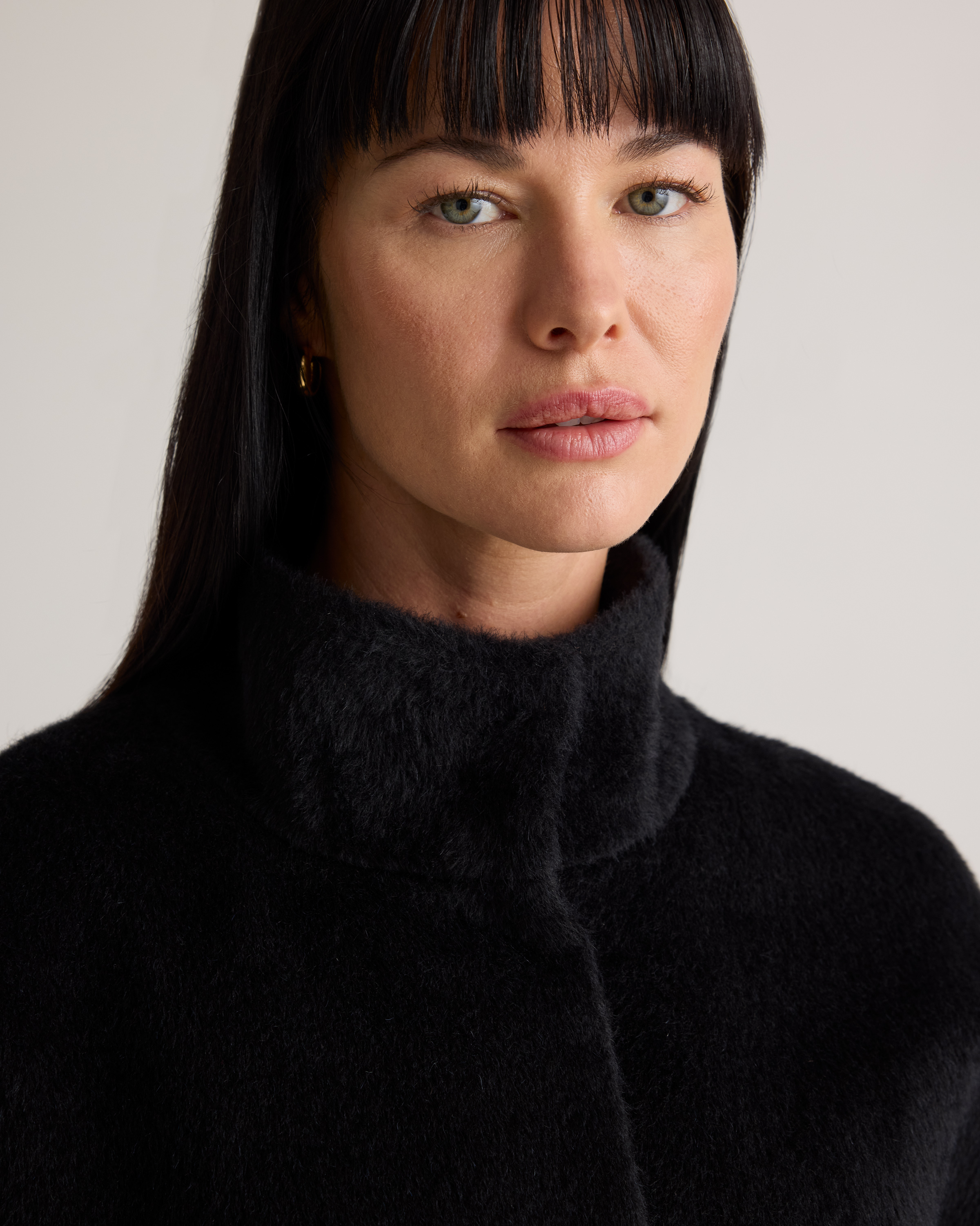 Alpaca-Wool Stand Collar Coat — Image 23