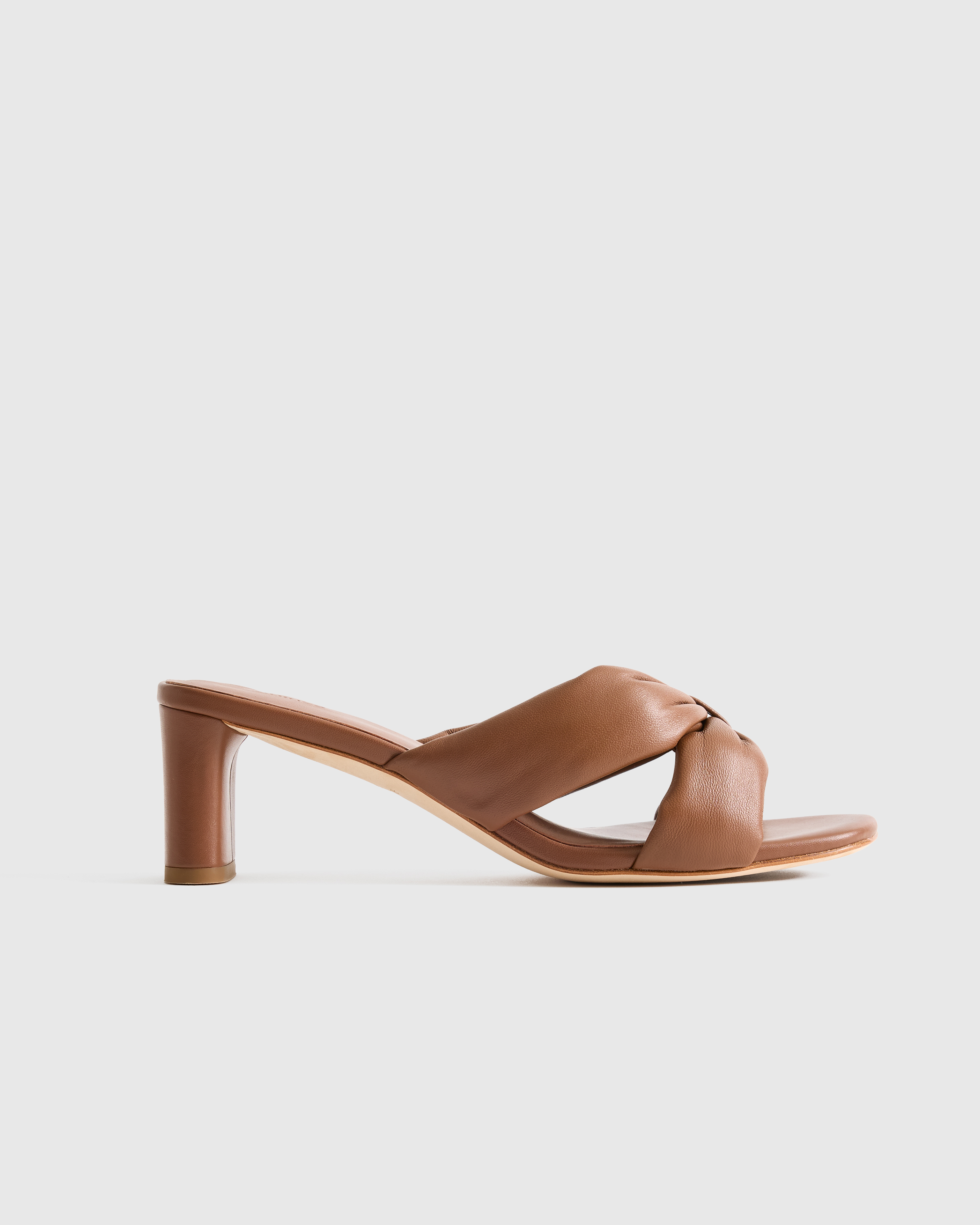 Italian Leather Twist Mid Heel Mule — Image 16