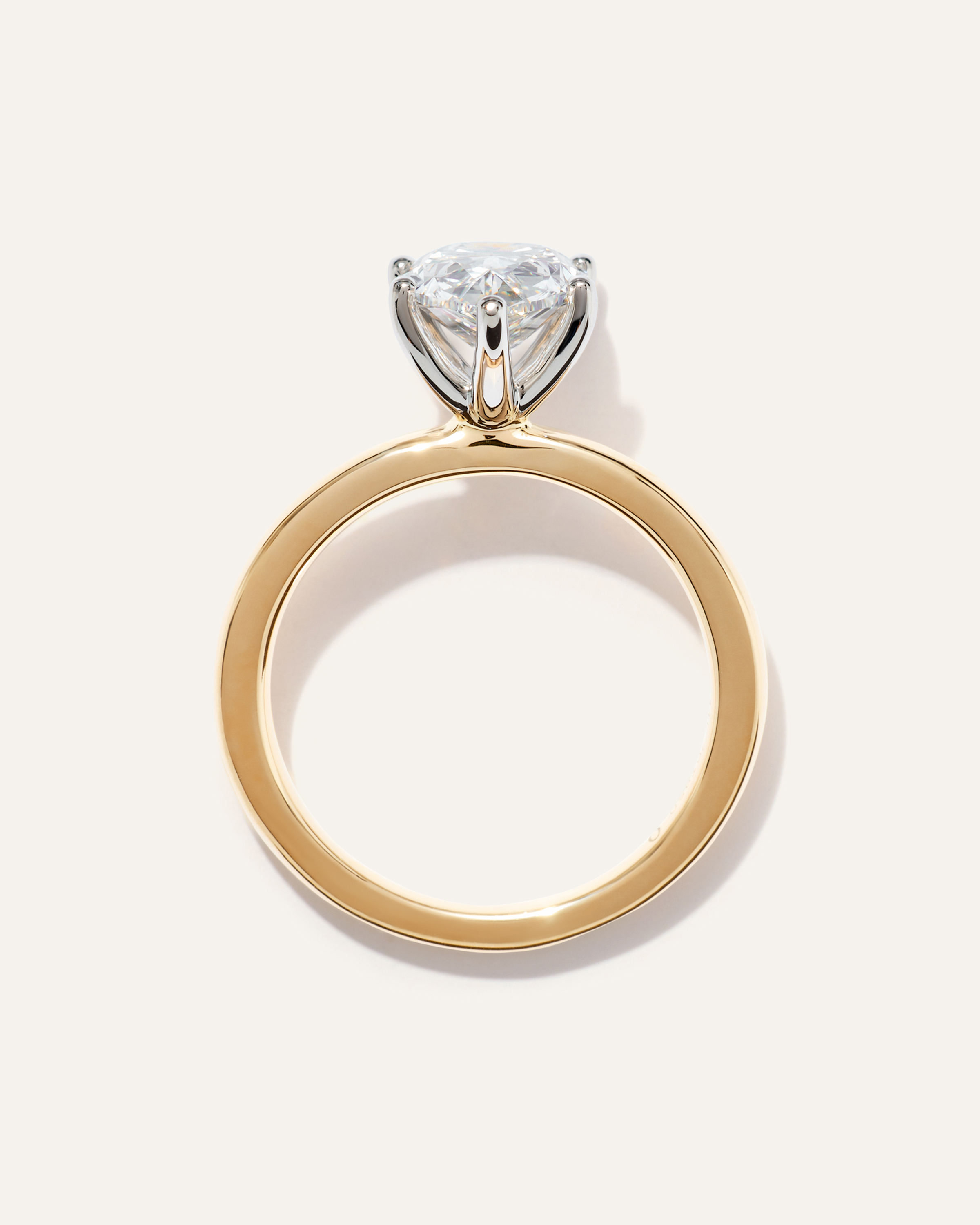Lab Grown Diamond Pear Comfort Fit Engagement Ring - 2.5ct — Image 5