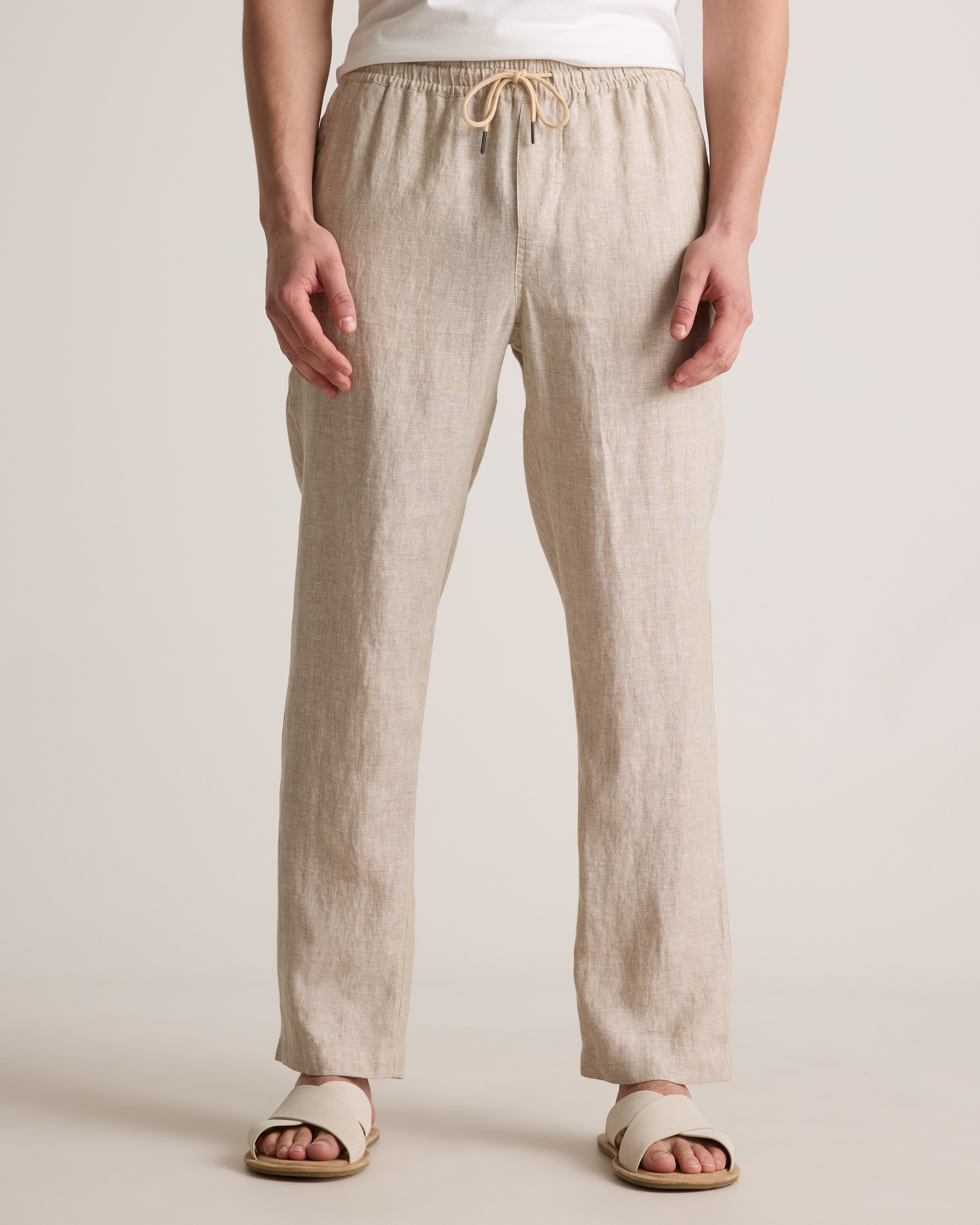 100% European Linen Drawstring Beach Pants — Image 5