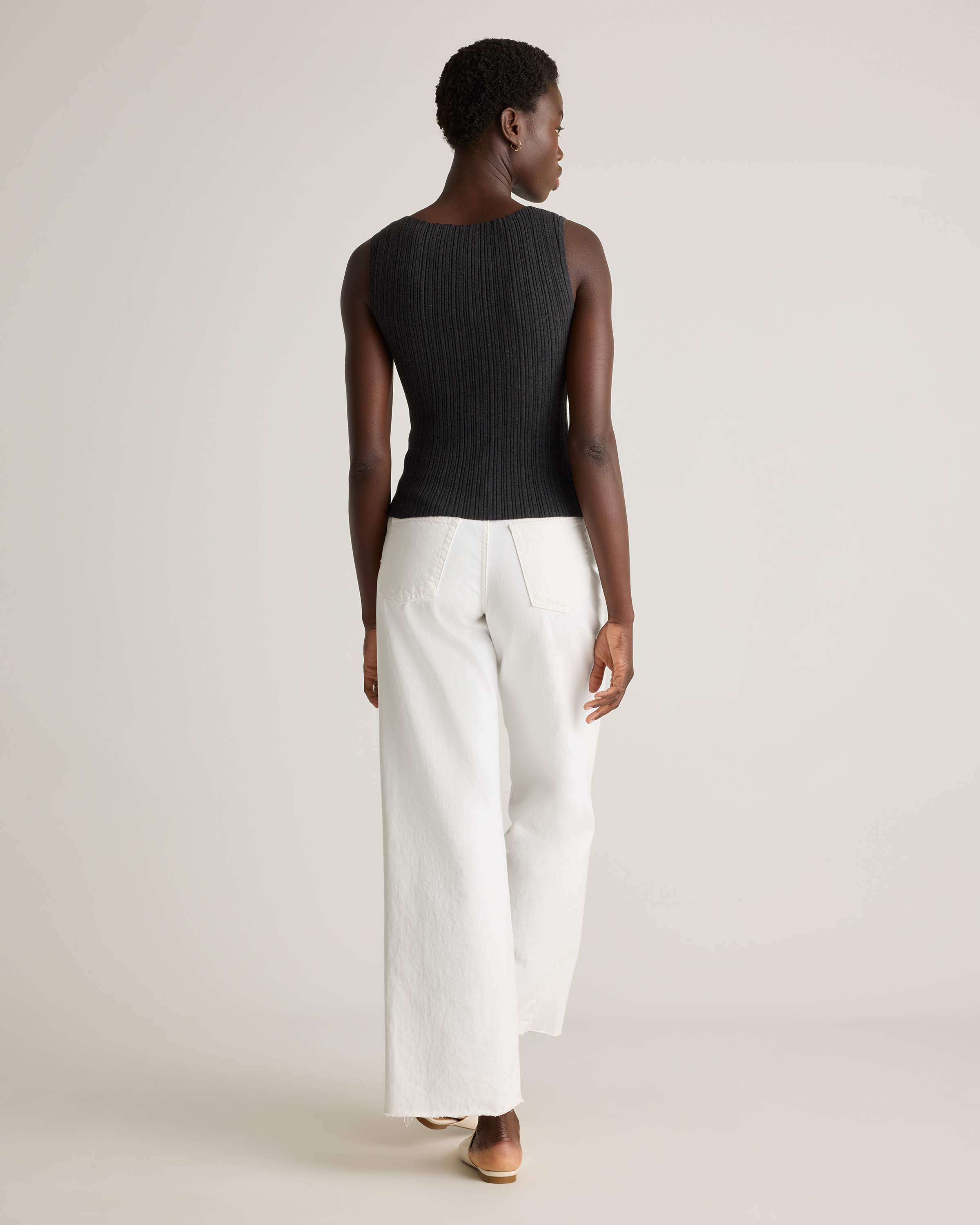 Cotton Cashmere Ribbed Tank — Image 14