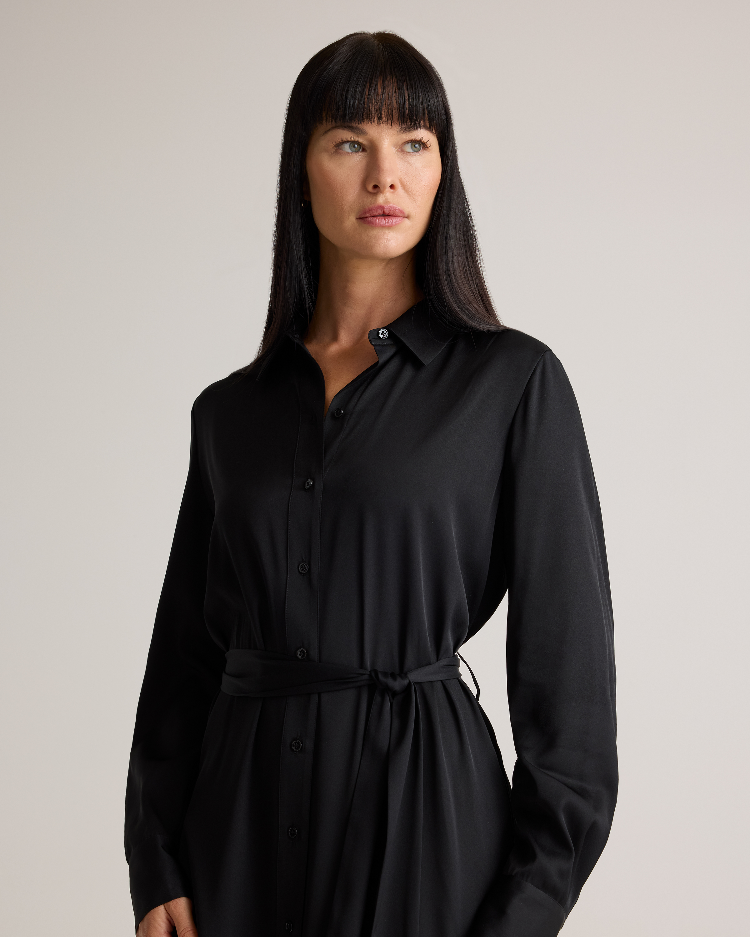 Washable Stretch Silk Maxi Shirt Dress — Image 11
