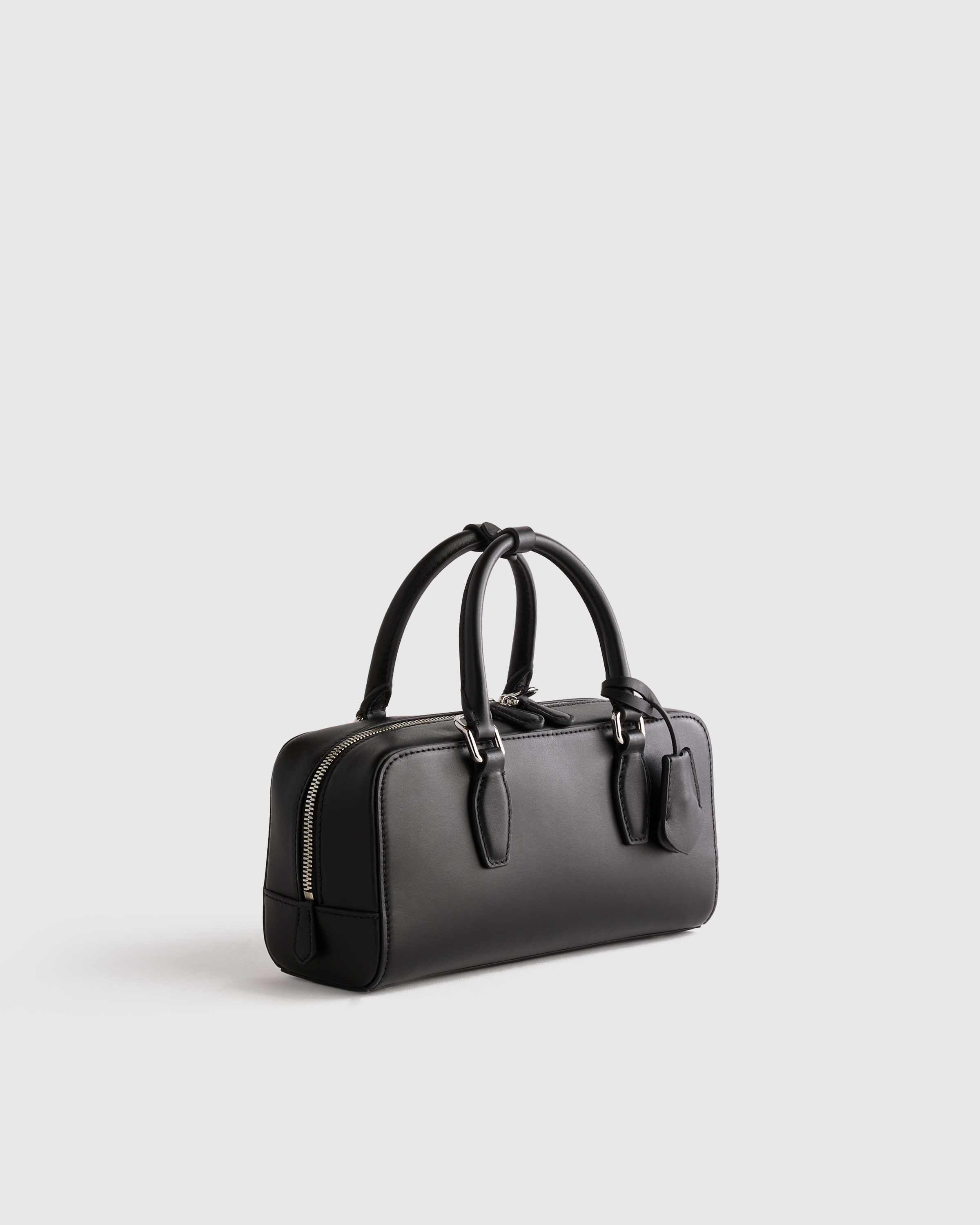 Italian Leather Mini Bowler Crossbody Satchel — Image 19