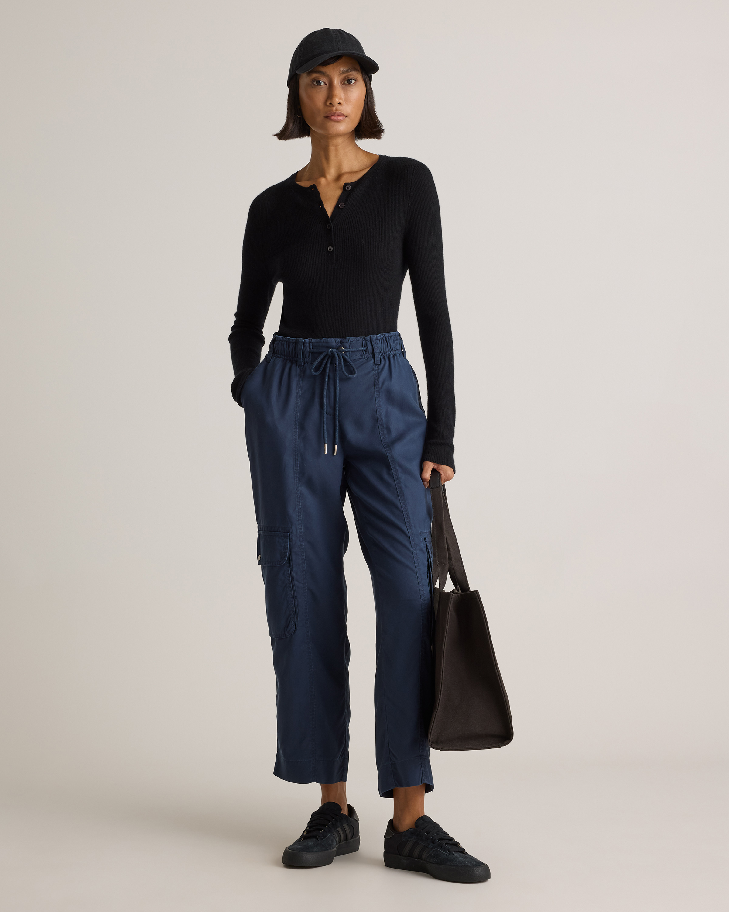 Vintage Wash Tencel Drawstring Cargo Pants — Image 17