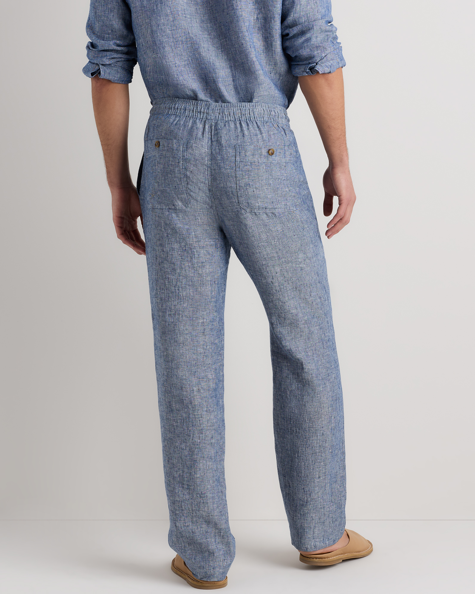 100% European Linen Drawstring Beach Pants — Image 26