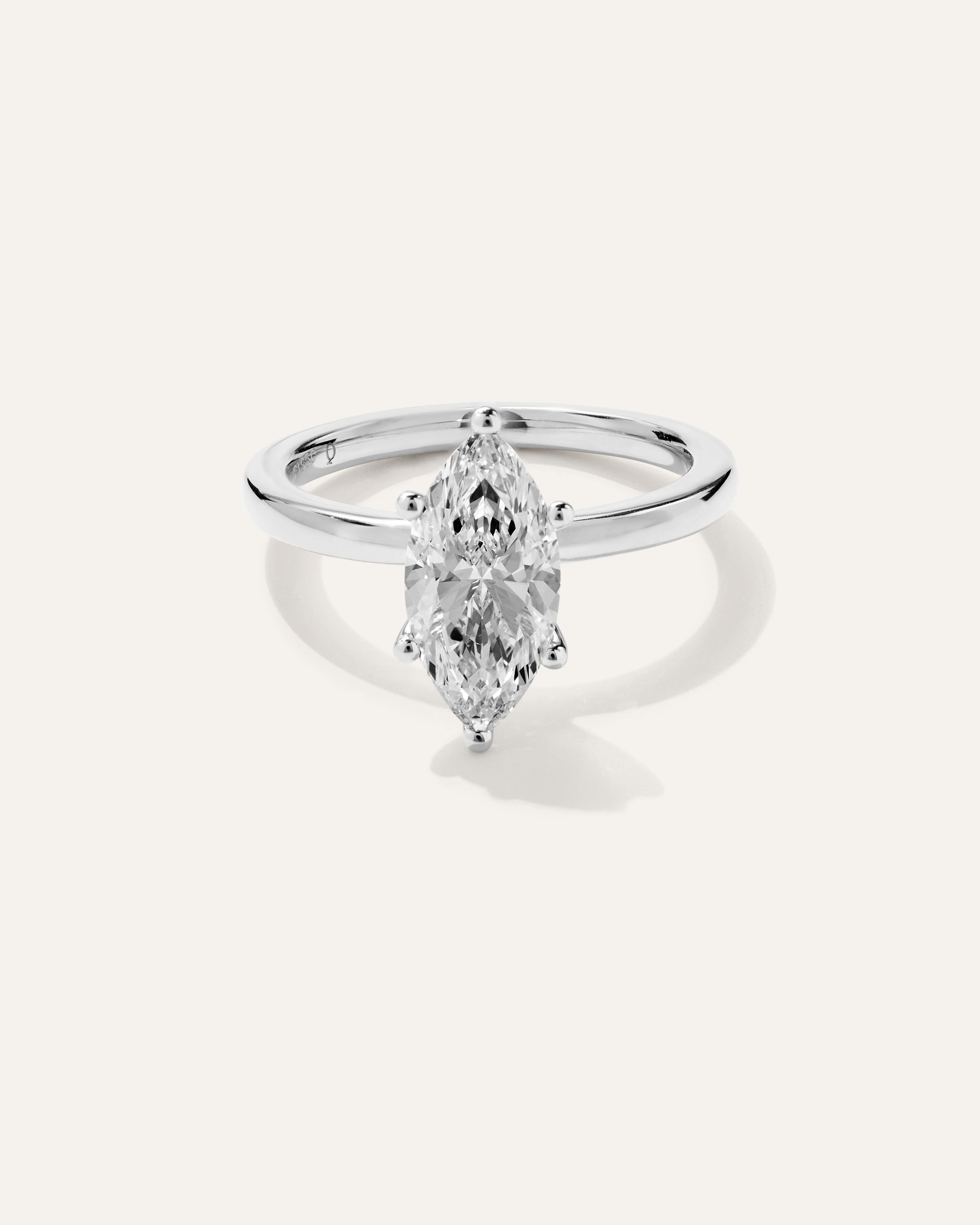 Lab Grown Diamond Marquise Comfort Fit Engagement Ring - 2ct — Image 8