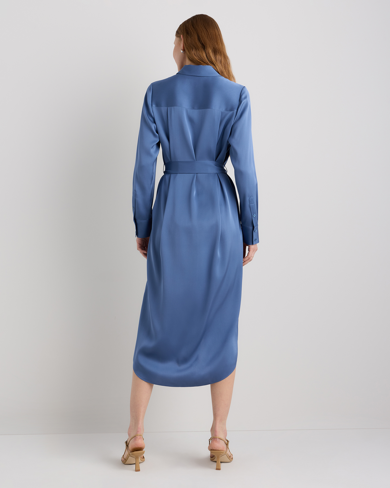 Washable Stretch Silk Maxi Shirt Dress — Image 36