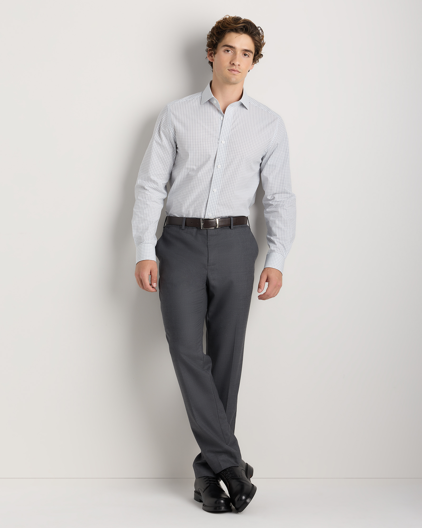 Organic Cotton Stretch Poplin Dress Shirt — Image 36