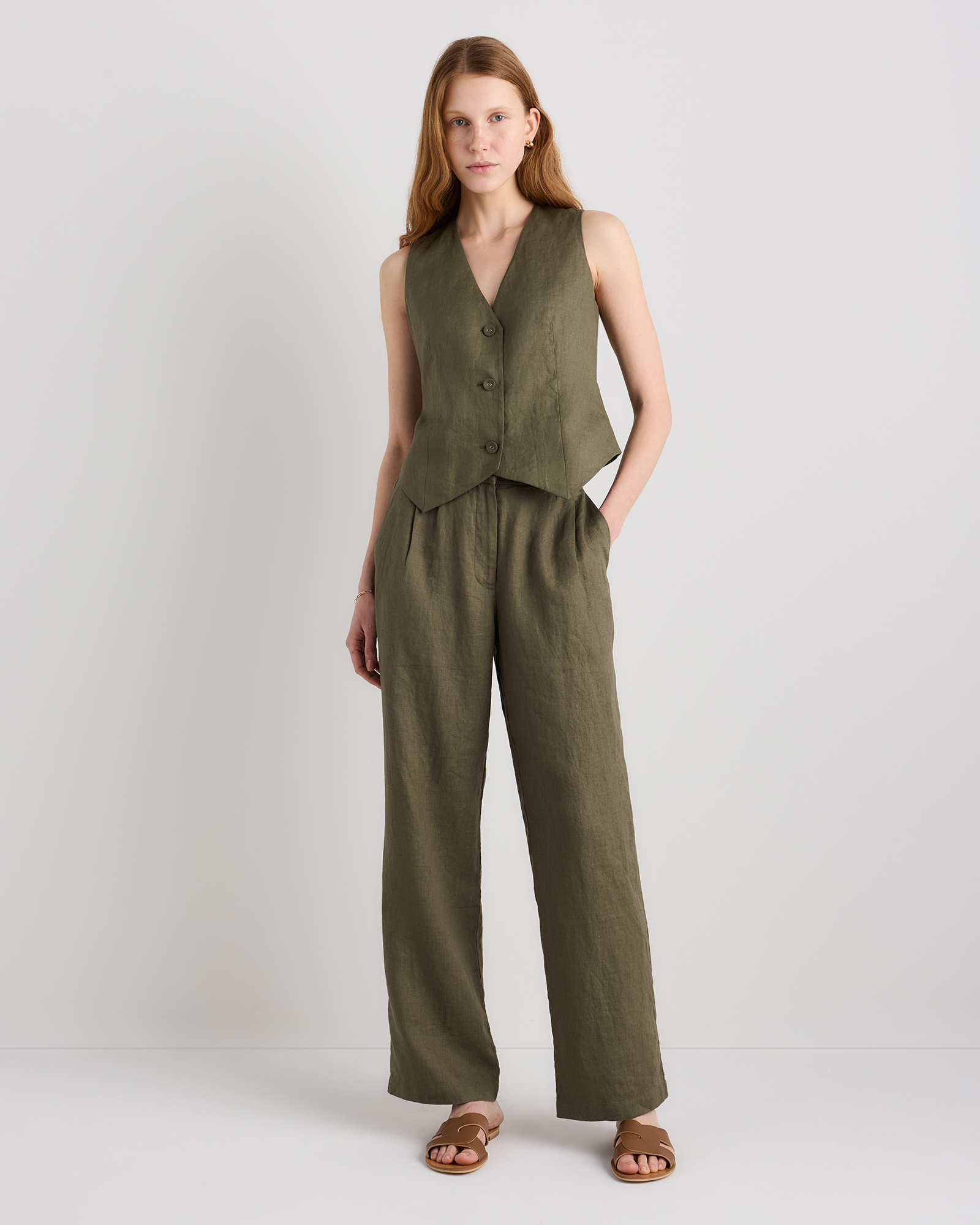 100% European Linen Vest — Image 29
