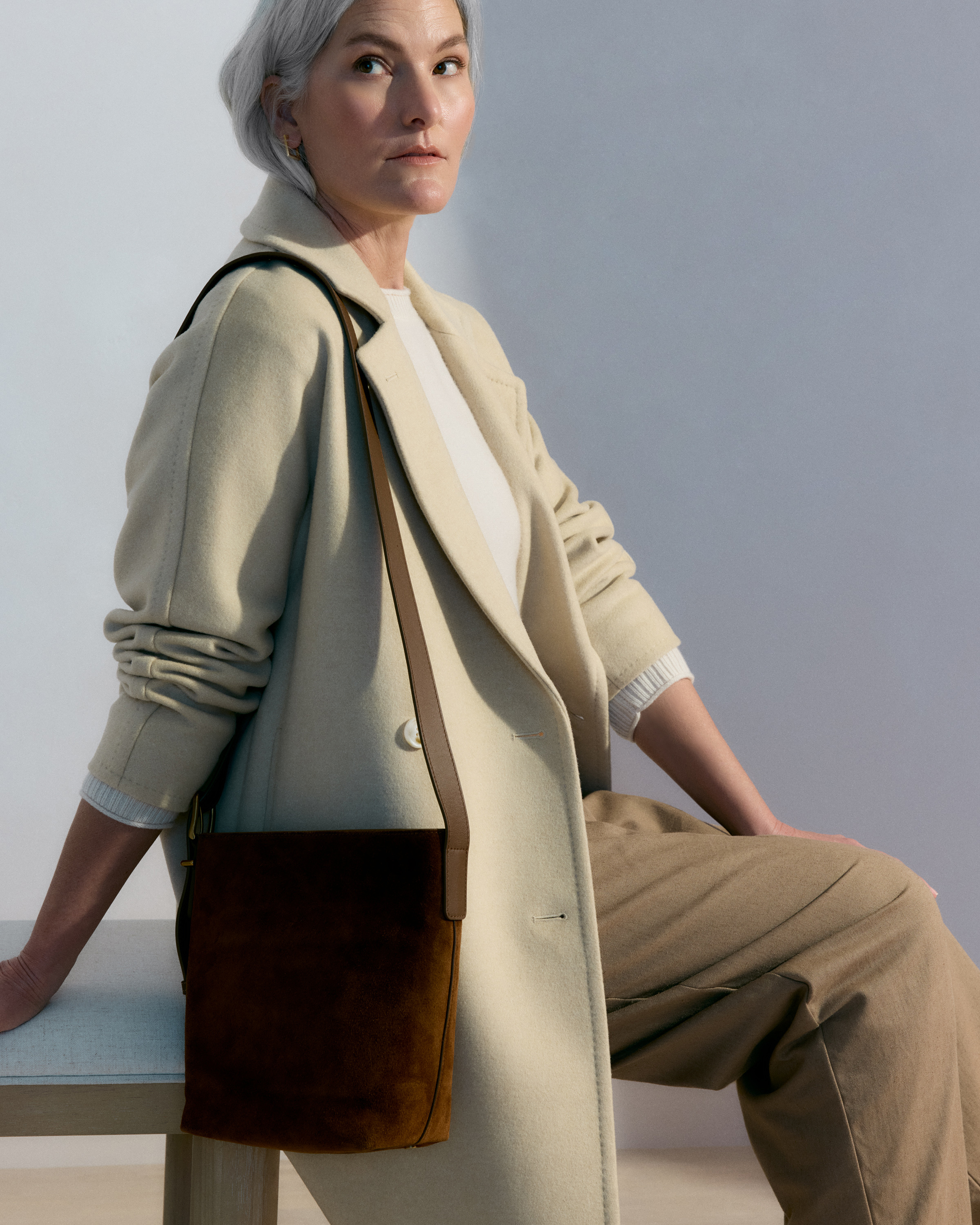 Italian Suede Bucket Crossbody — Image 6