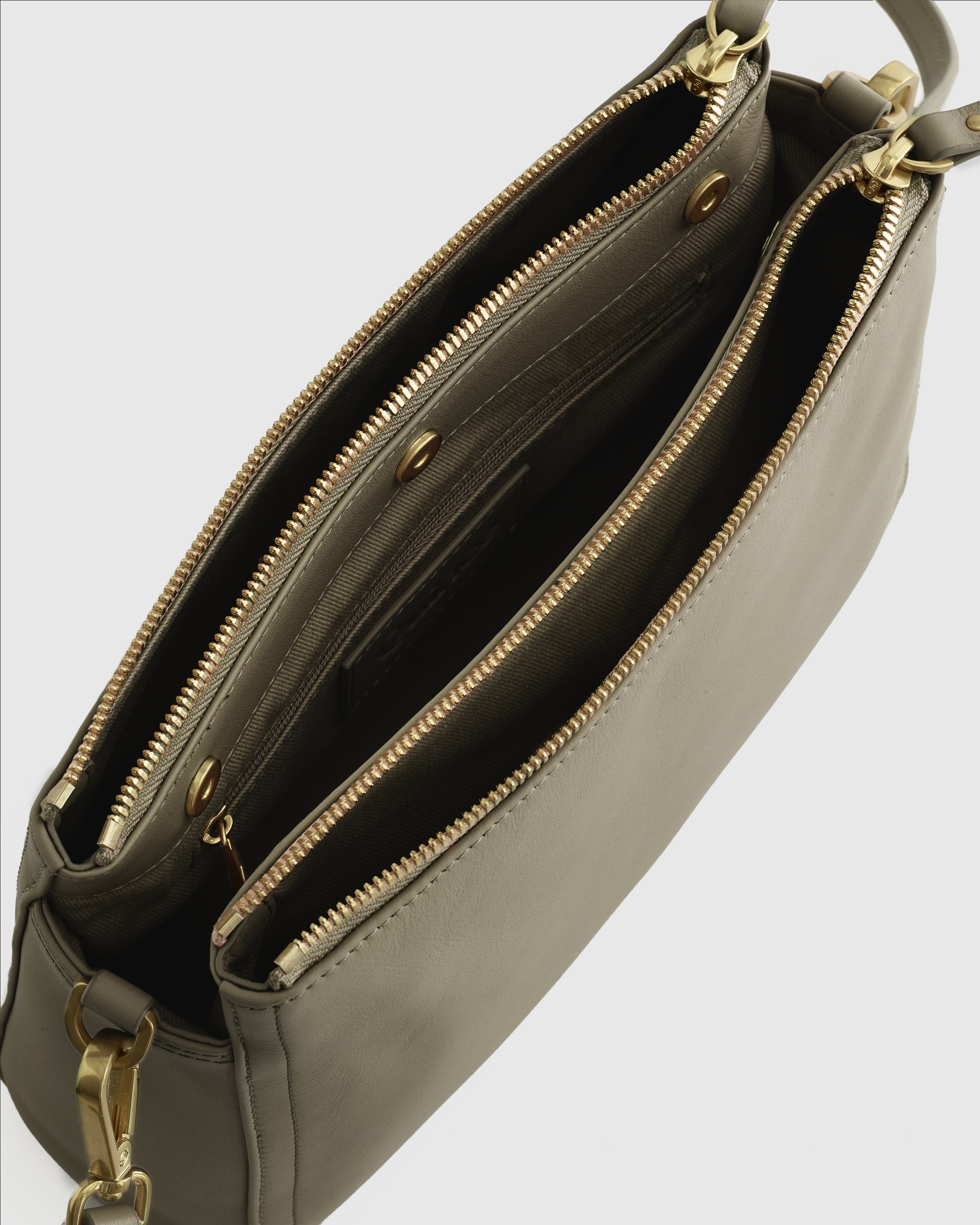 Italian Leather Triple Compartment Crossbody — Image 5