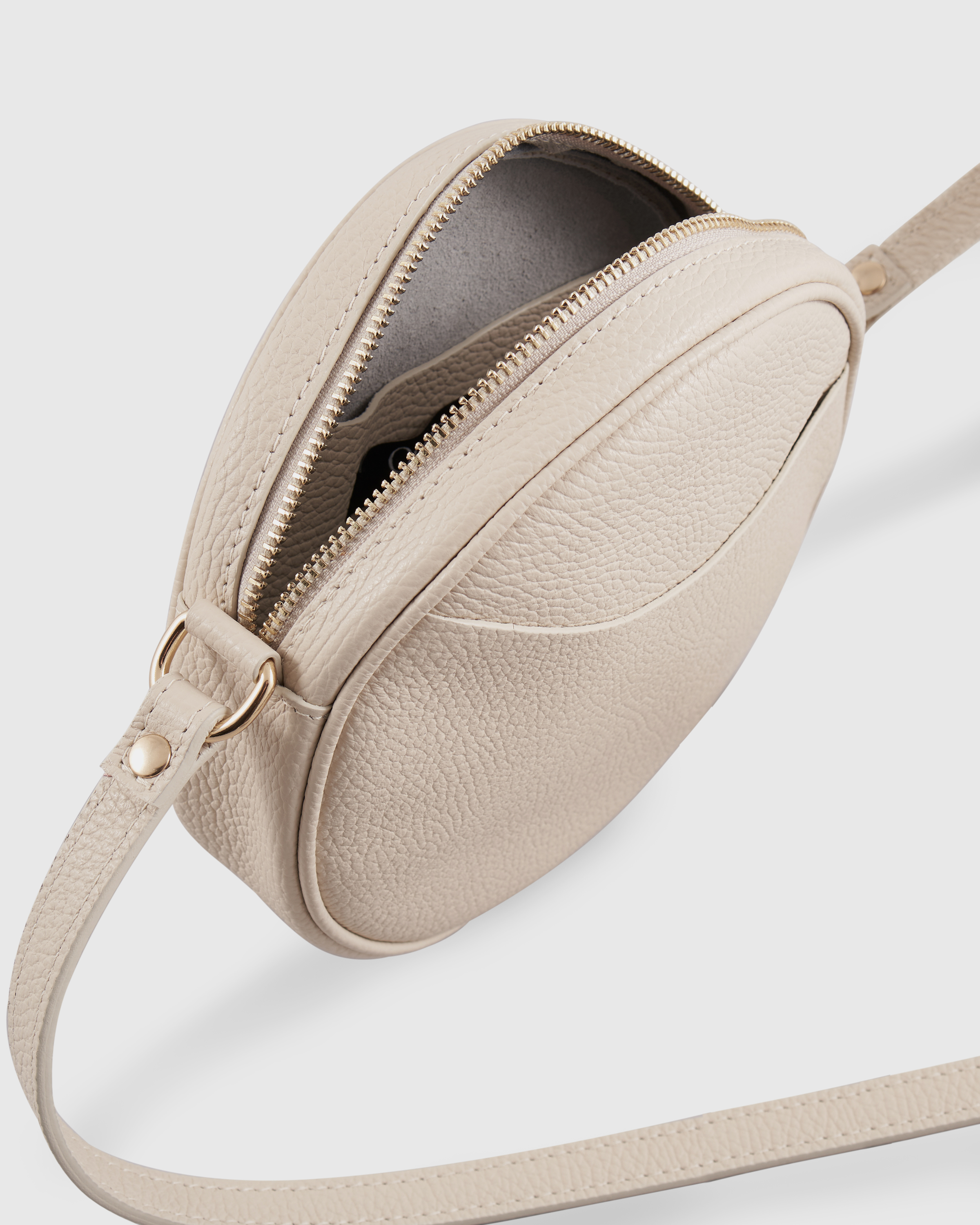 Italian Leather Circle Crossbody Bag — Image 11