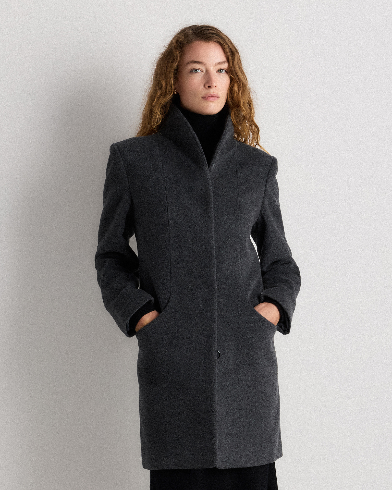 Wool Cashmere Cocoon Coat — Image 27