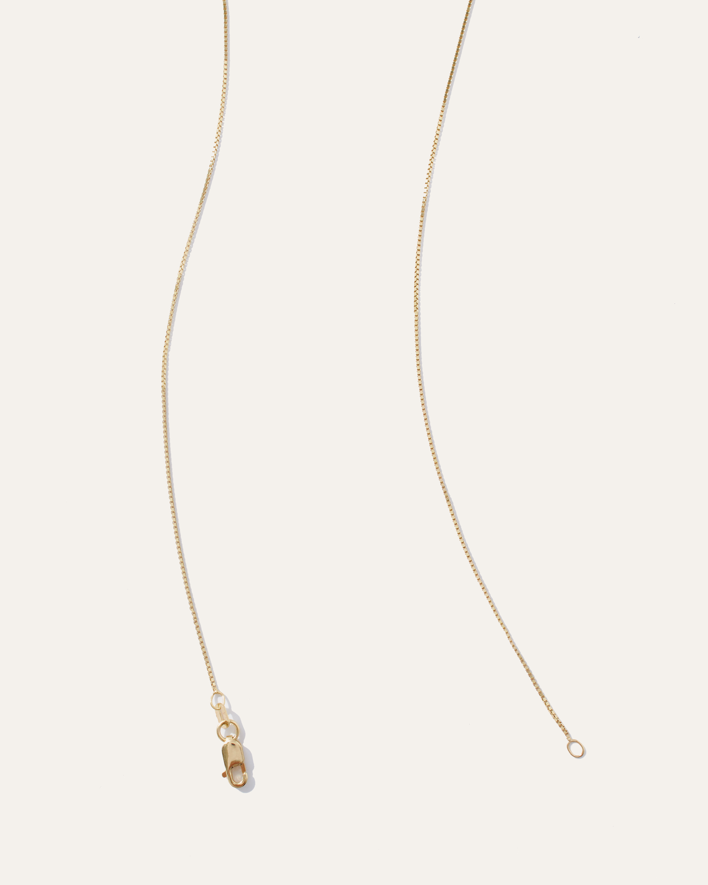 14K Gold Petite Box Chain Necklace — Image 4