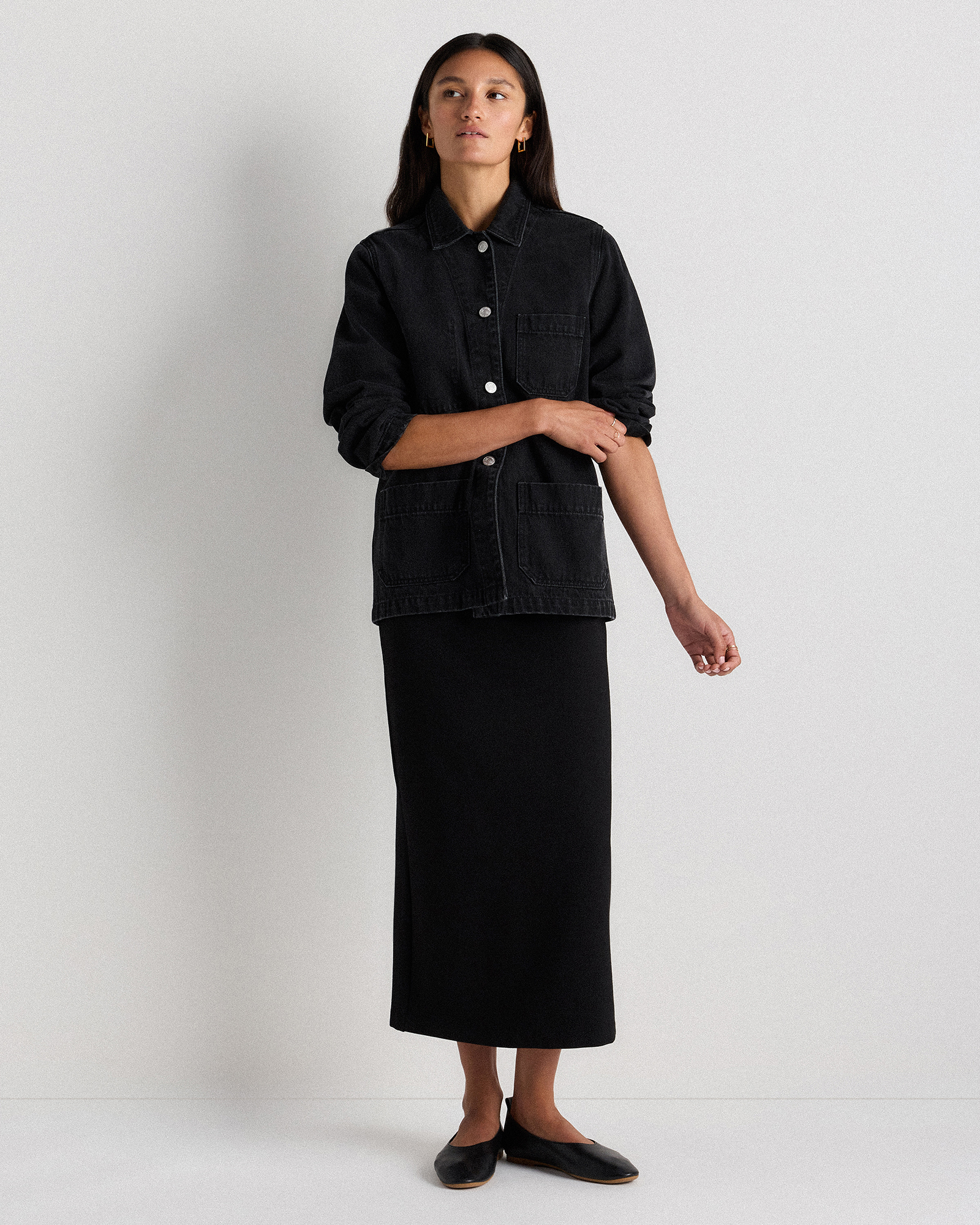 100% Organic Cotton Denim Chore Jacket — Image 23