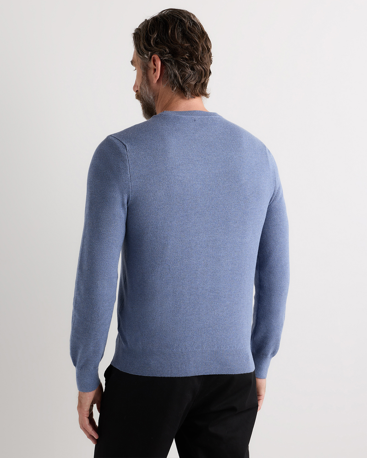 100% Organic Cotton Pique Crewneck Sweater — Image 26