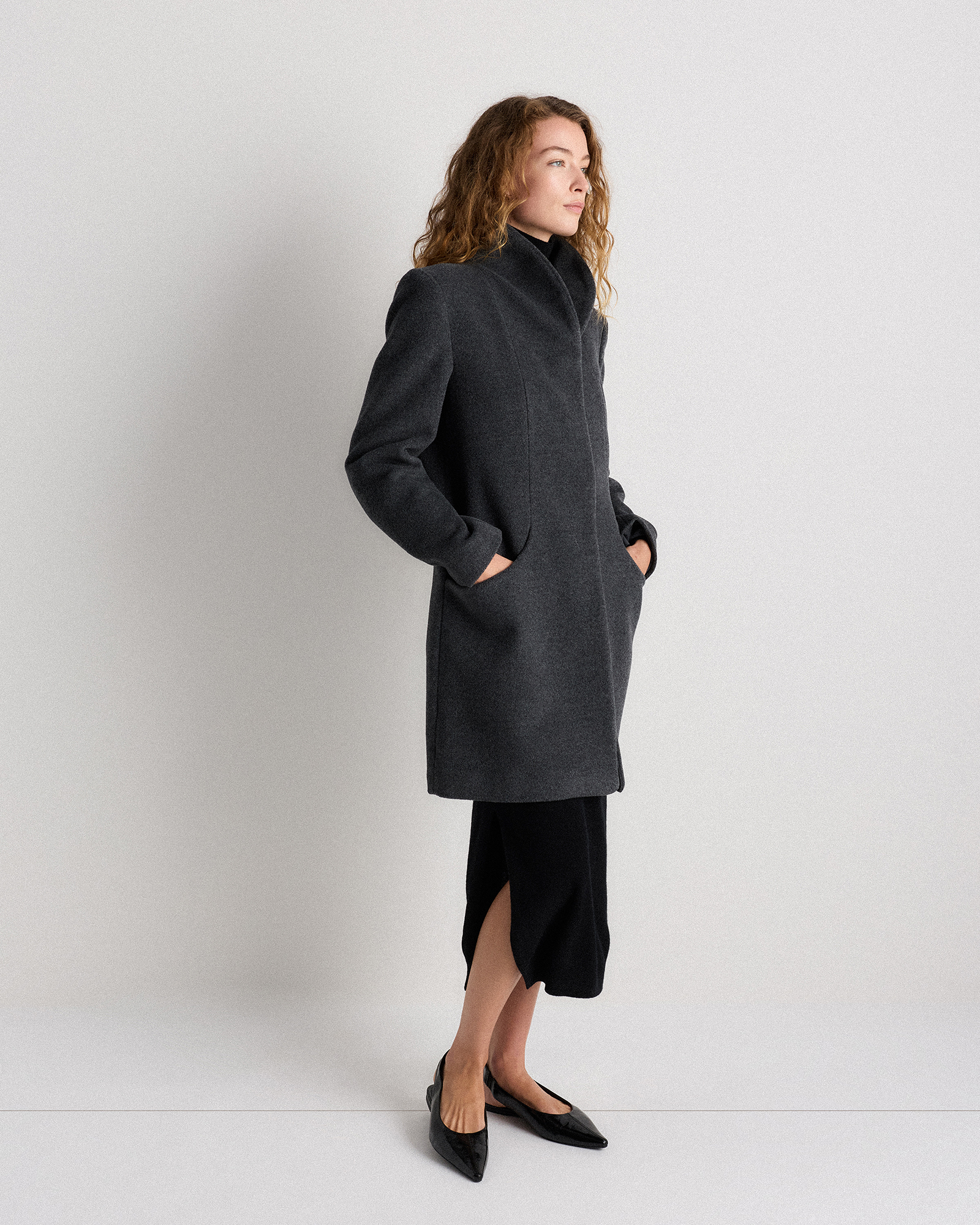 Wool Cashmere Cocoon Coat — Image 33