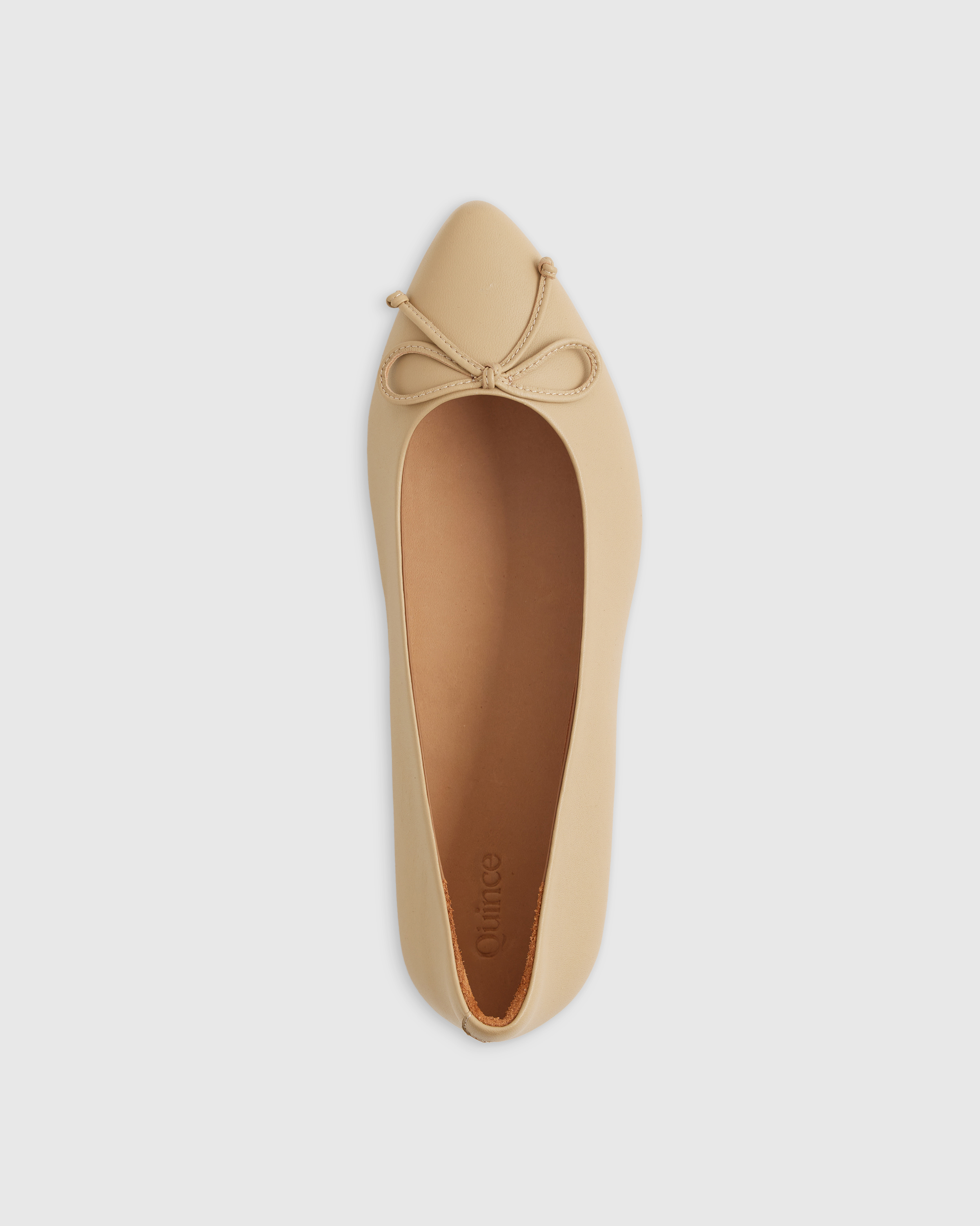 Italian Leather Pointed Bow Flat — Image 8