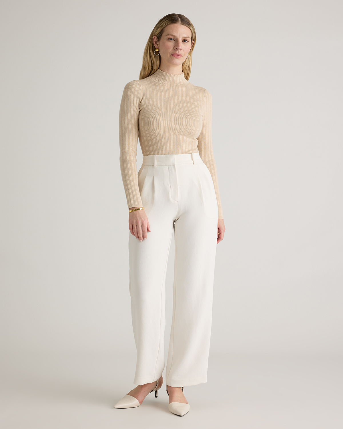 Cotton Cashmere Ribbed Turtleneck Bodysuit — Image 21