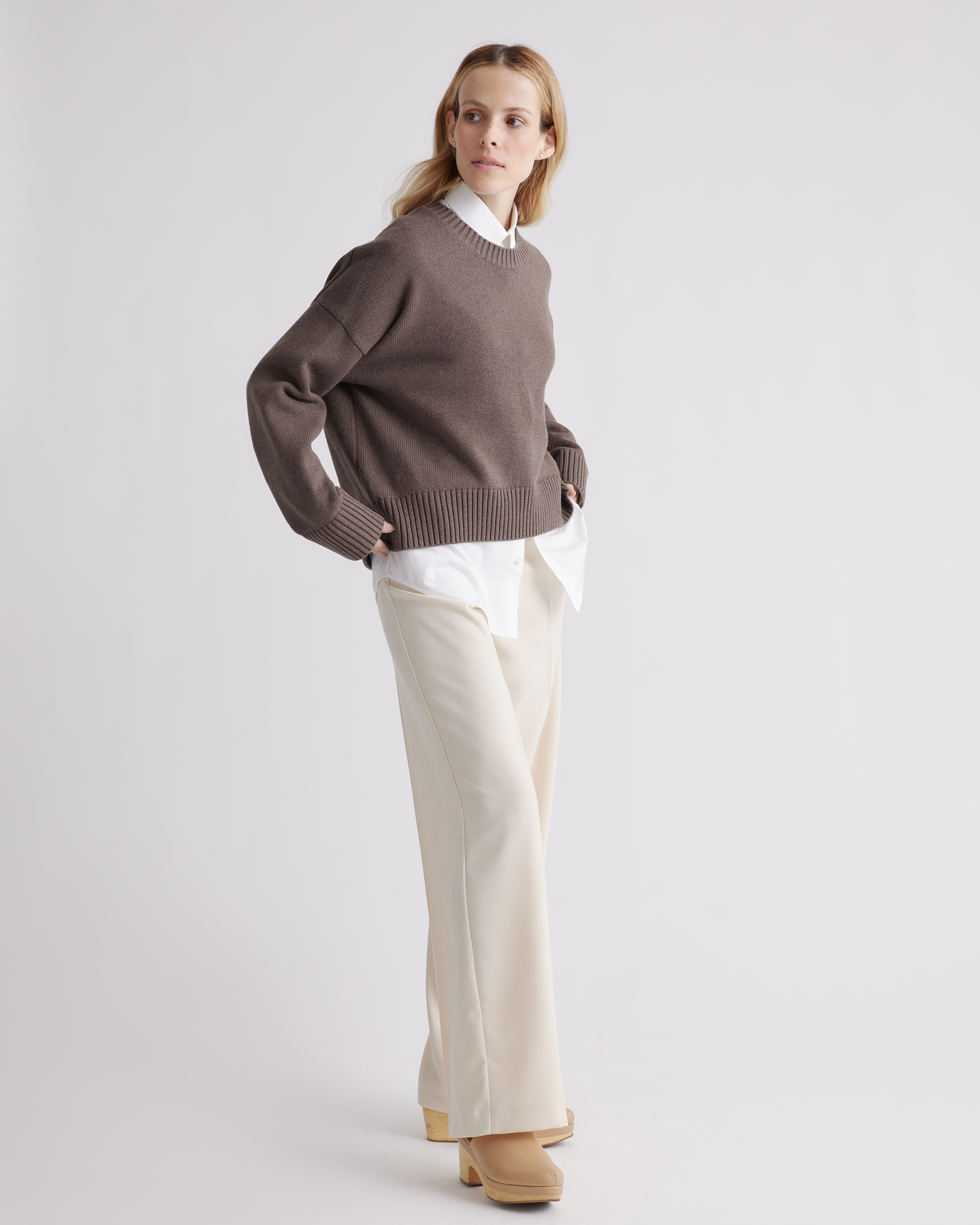100% Organic Cotton Boyfriend Crew Sweater — Image 33