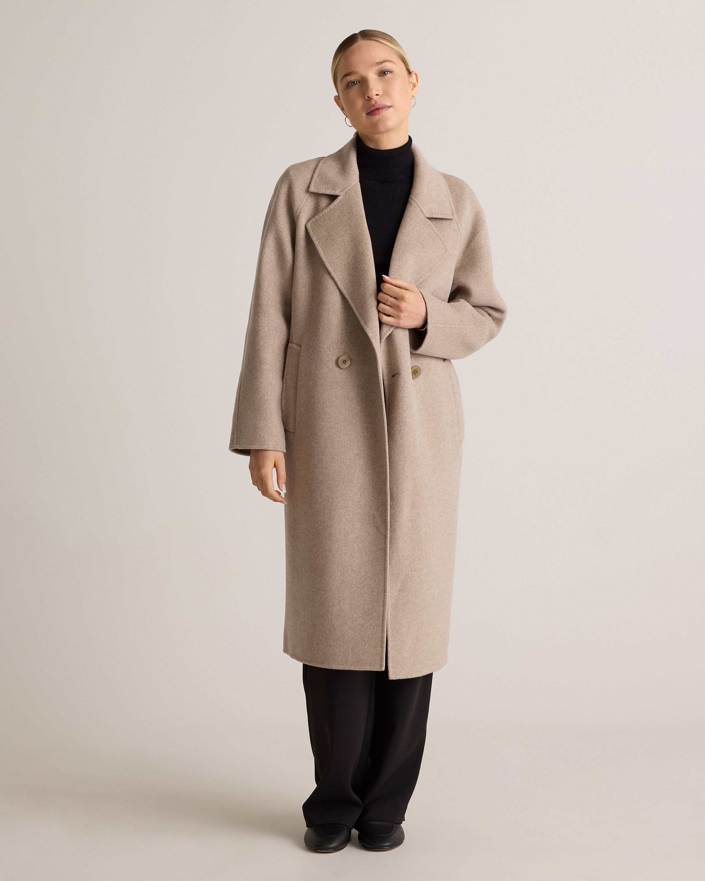 Double-Faced Merino Wool Notched Lapel Coat — Image 25
