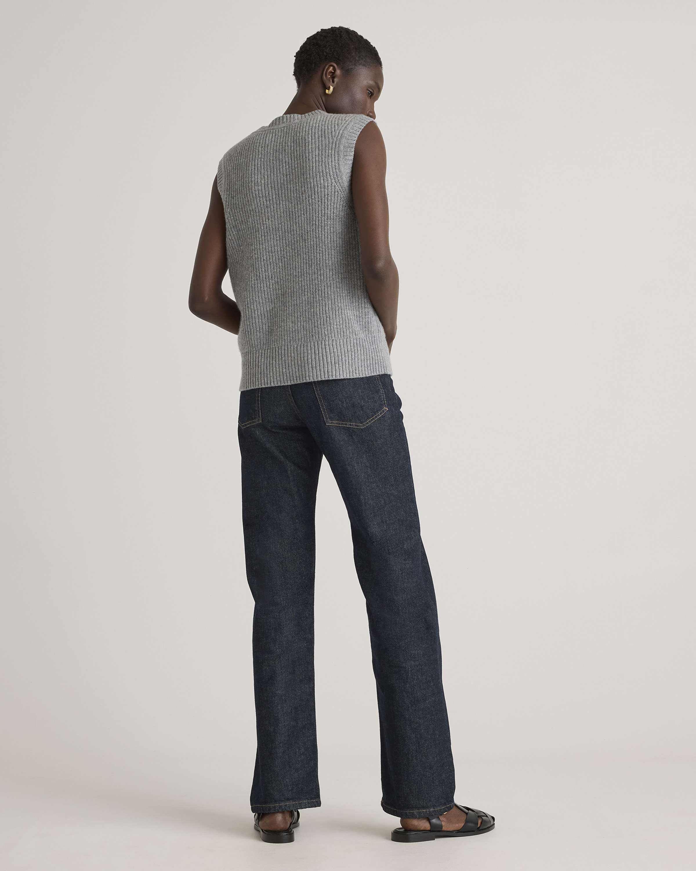 Mongolian Cashmere Fisherman Sweater Vest — Image 21