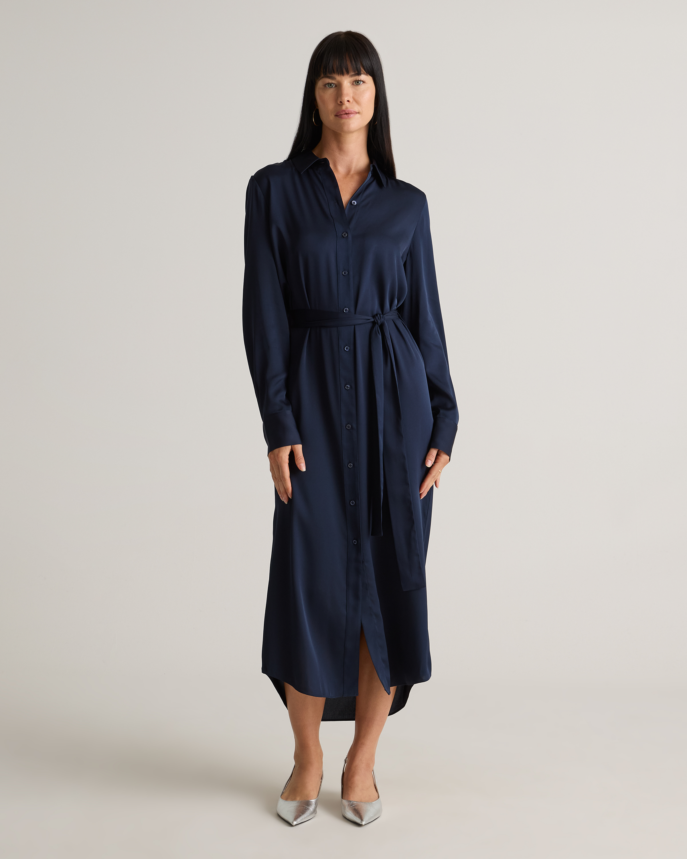 Washable Stretch Silk Maxi Shirt Dress — Image 22